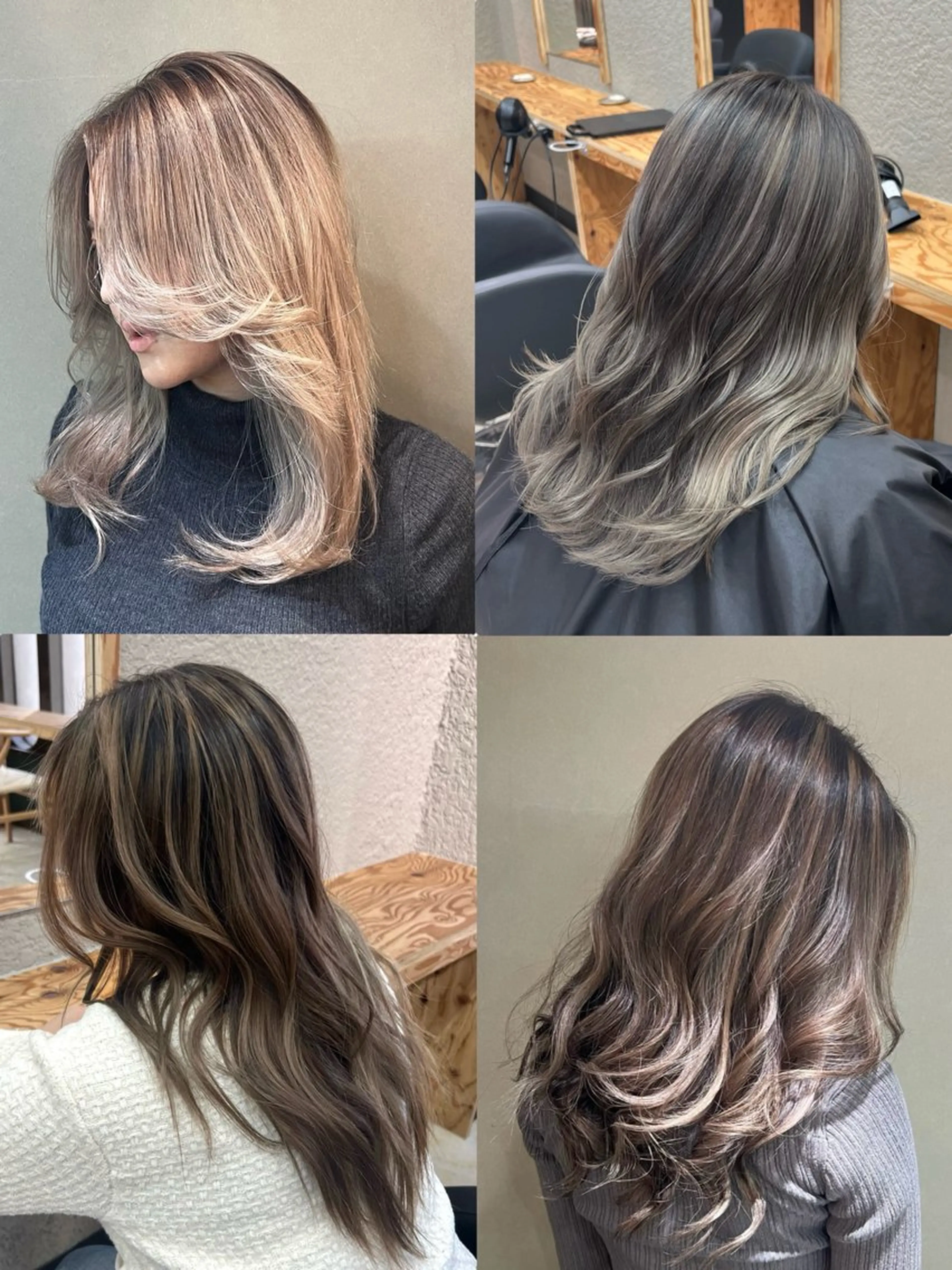 セミロング カラー 💖難波レイヤー カット💖ツバサのヘアスタイル