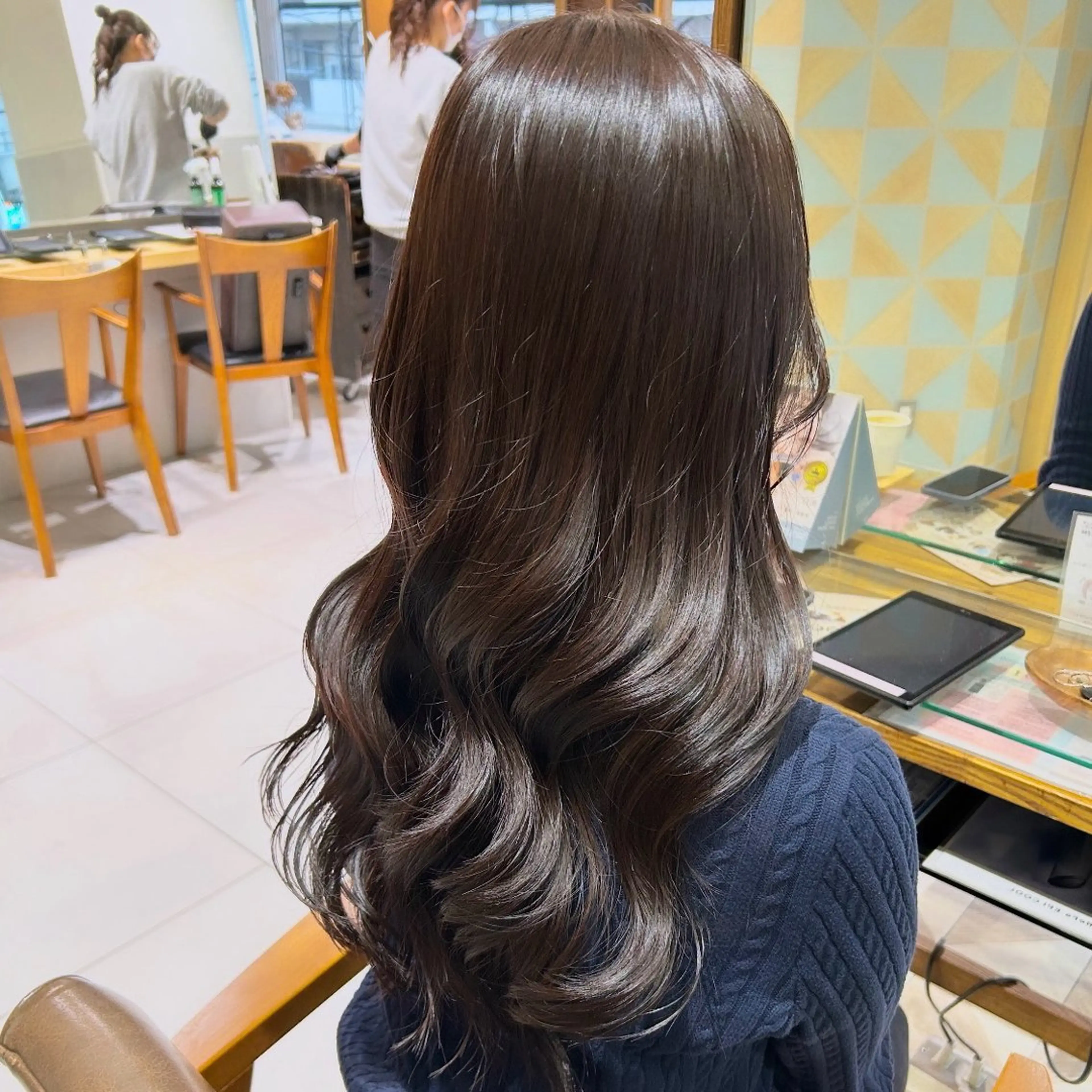 ロング カラー ヘアアレンジ カット ヘアカラー 吉水 彩乃 /ボブ/透明感カラーのヘアスタイル