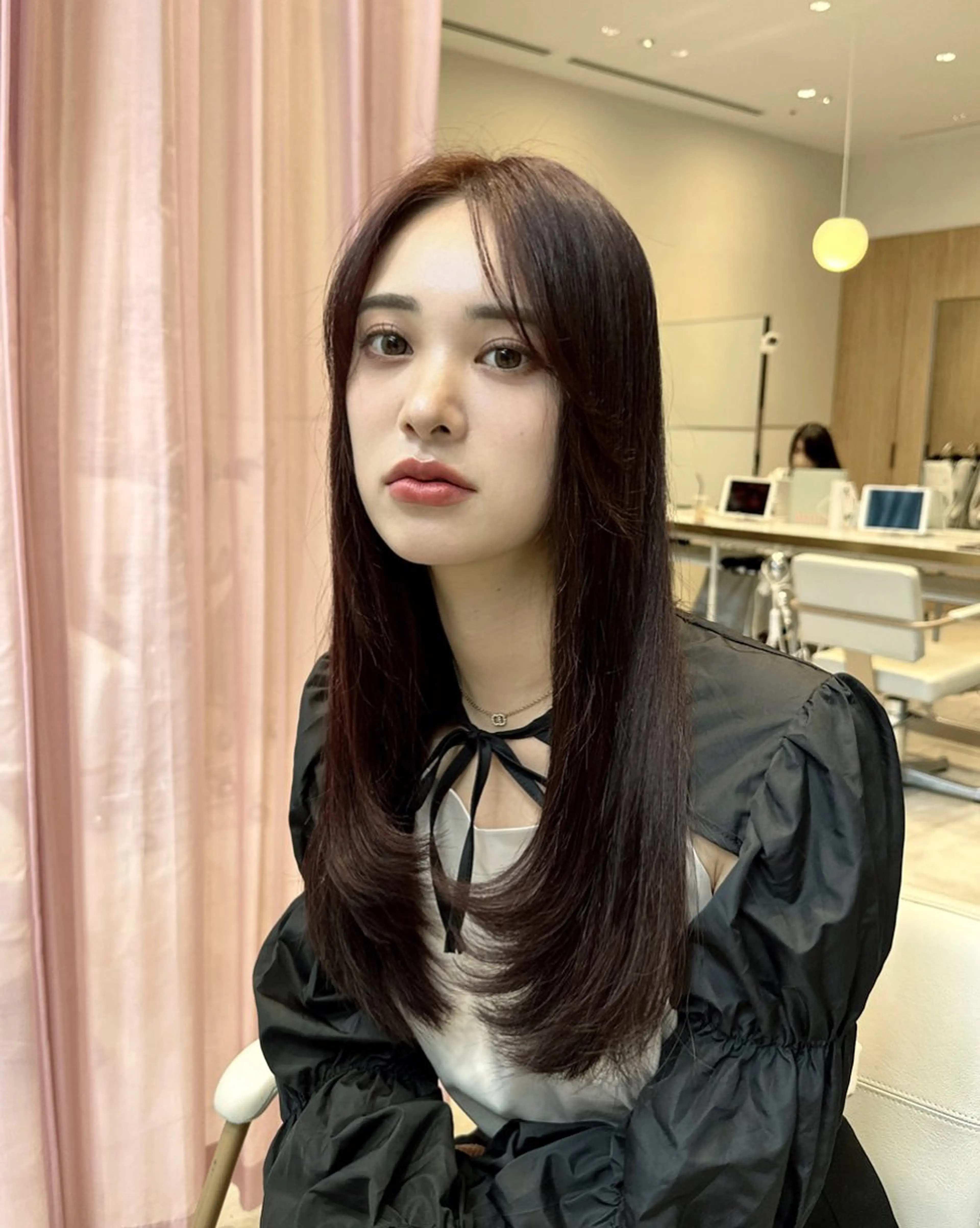 ロング カラー ヘアアレンジ Toiro所属・🤎小顔レイヤー /ベージュ🤎友香のヘアスタイル
