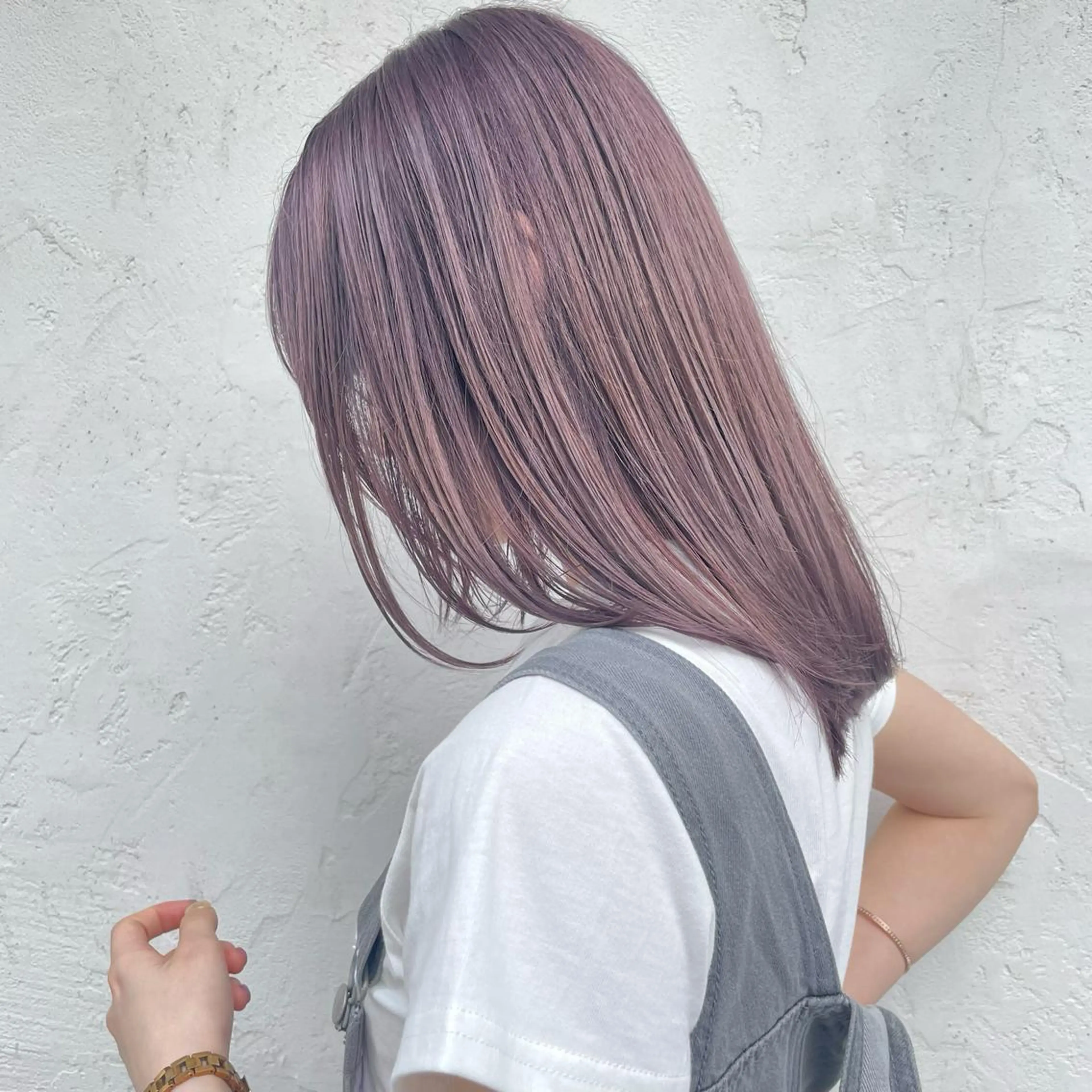 セミロング カラー カット ヘアカラー トリートメント 顔周りカット× 髪質改善【リョウ】のヘアスタイル