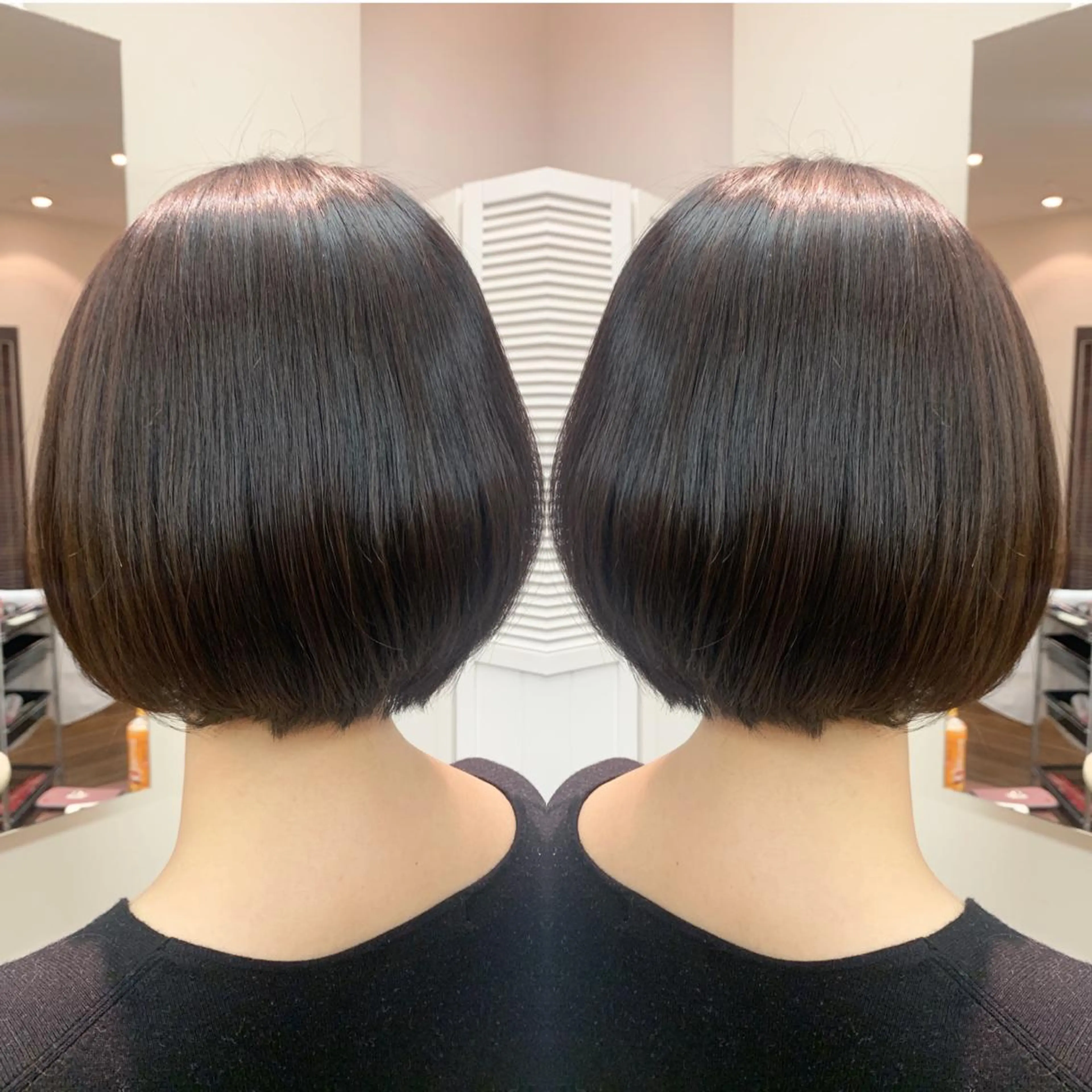 ショート 前下がりボブ ボブ カット 縮毛矯正 H所属・H (エイチ) 烏丸御池店のヘアスタイル