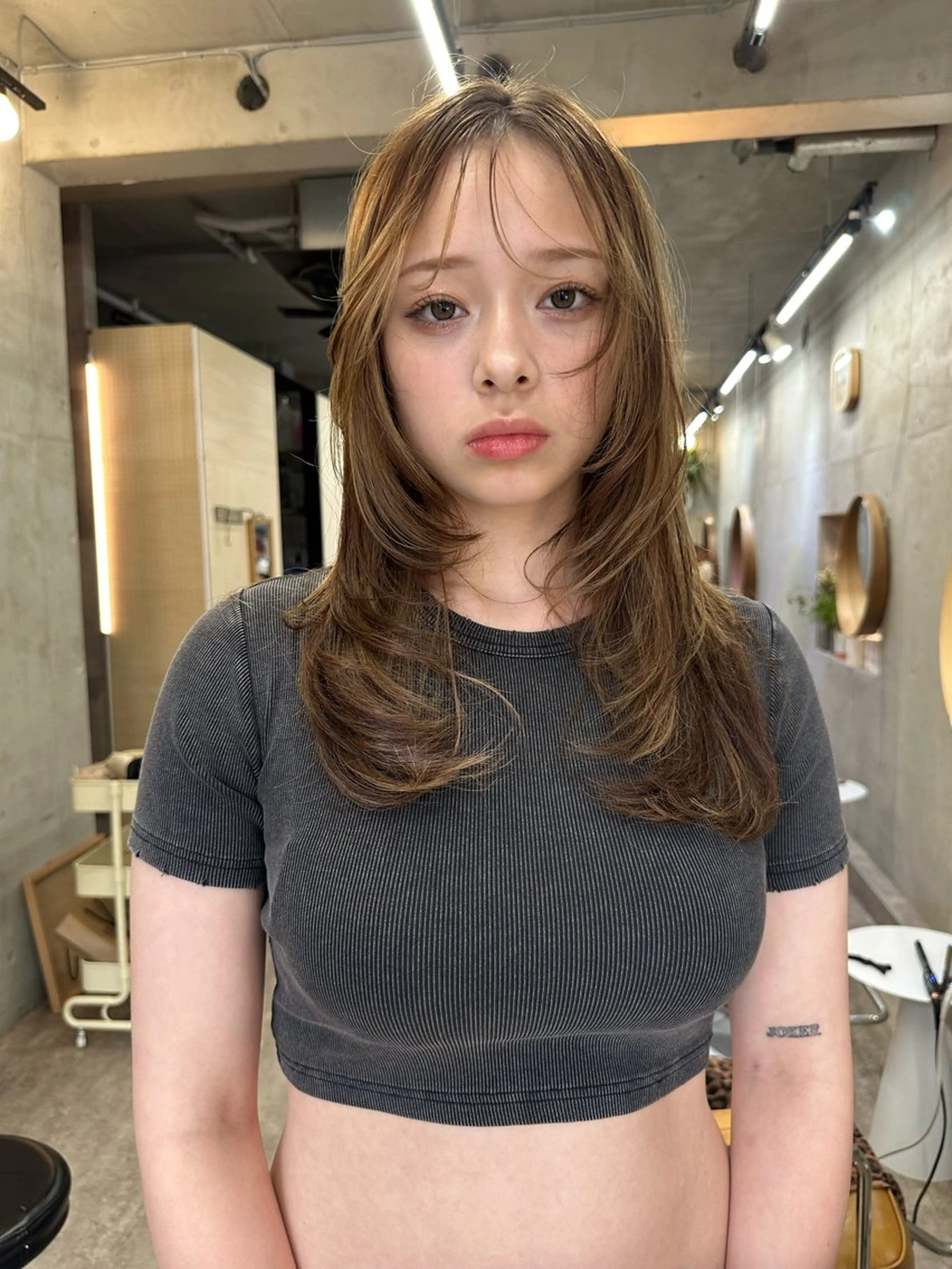 ロング カラー ベージュカラー 顔まわりレイヤー レイヤーカット カット トリートメント SALT WATER　恵比寿所属・レイヤーカット💫 ／HARUKA🎀のヘアスタイル