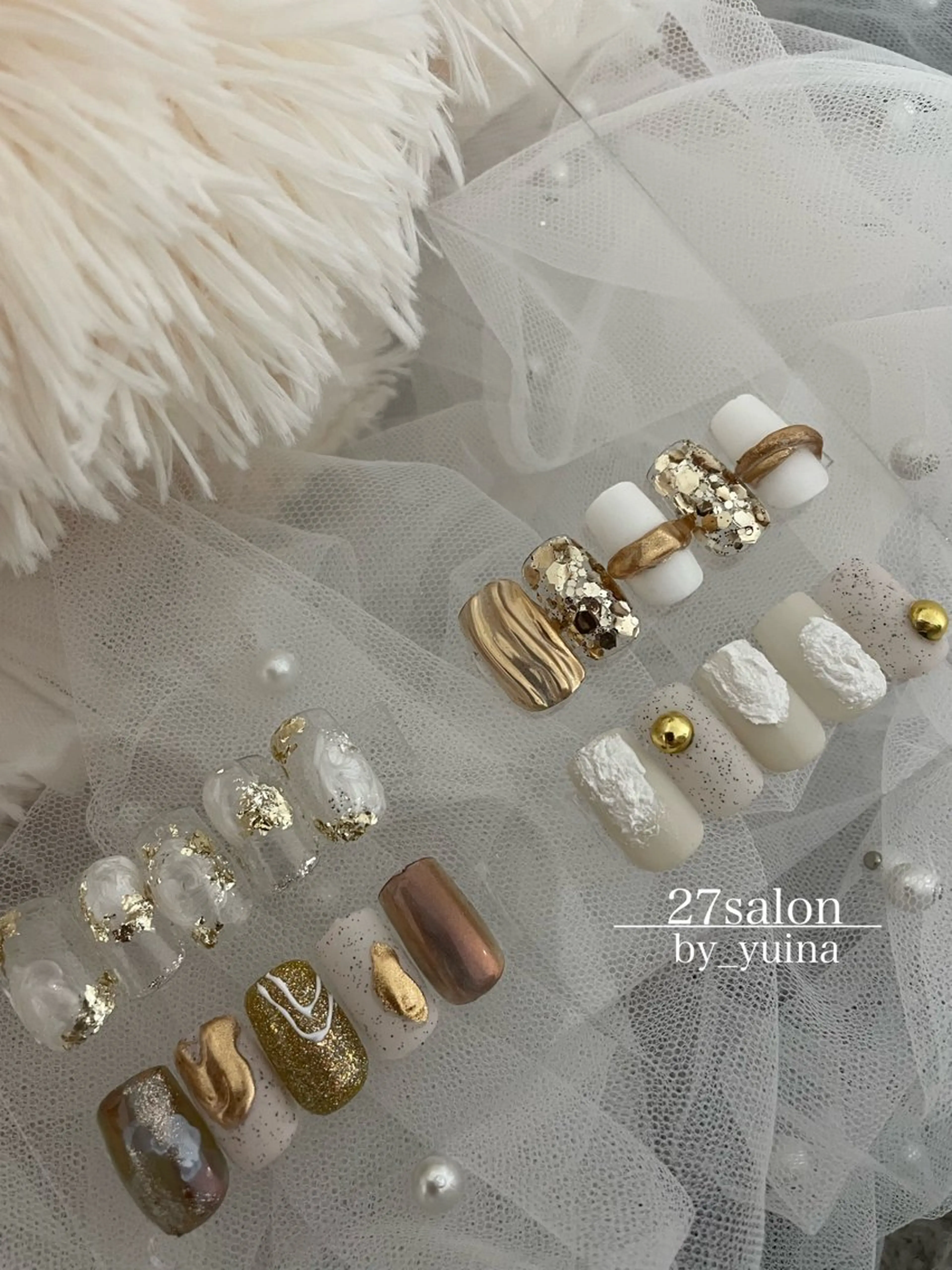 ネイル 冬ネイル ハンドネイル 27salon yuinaのネイルデザイン