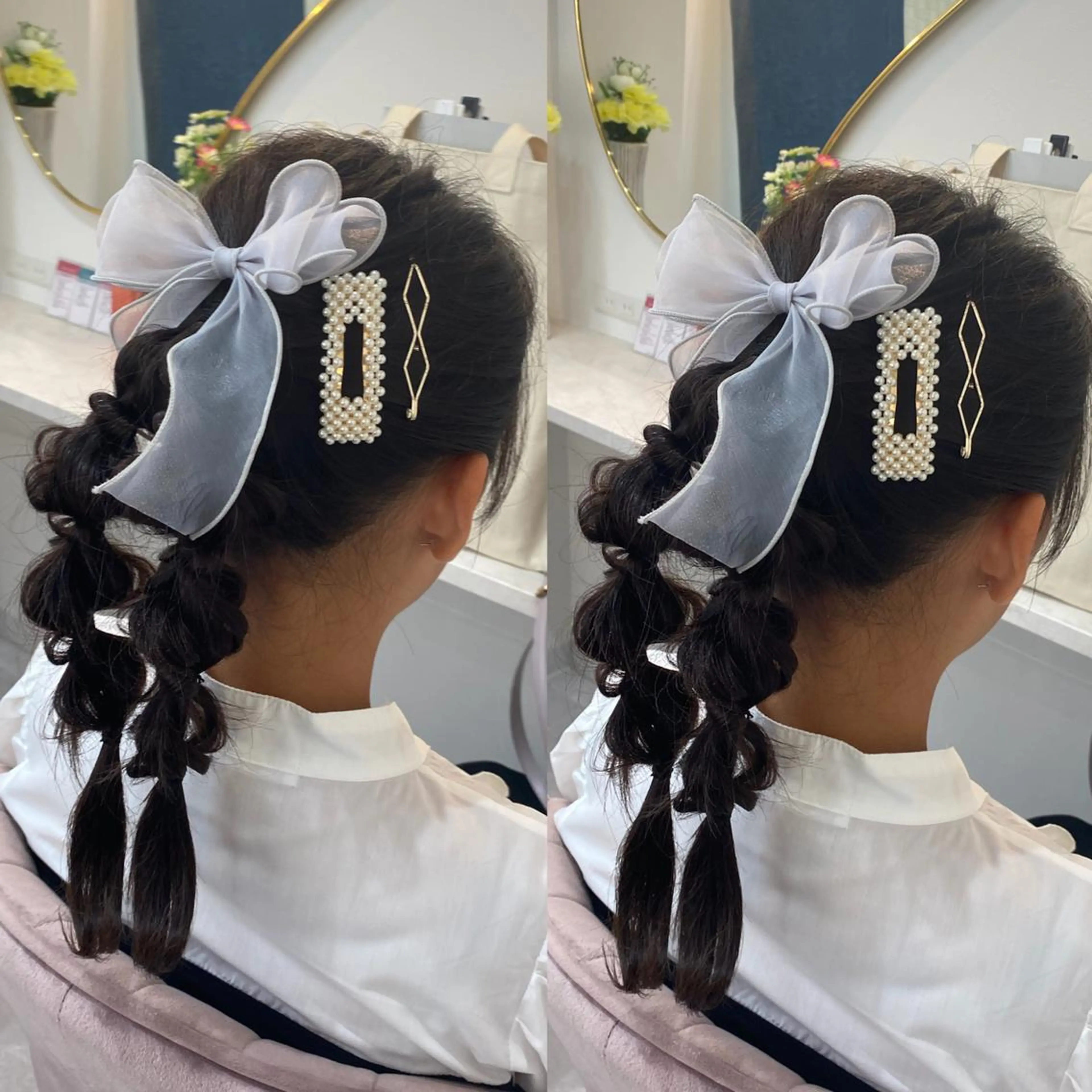 ロング ヘアアレンジ 結婚式・ブライダル 🦋‪NANA🦋‪ /韓国風/束感まつ毛のマツエク・マツパデザイン
