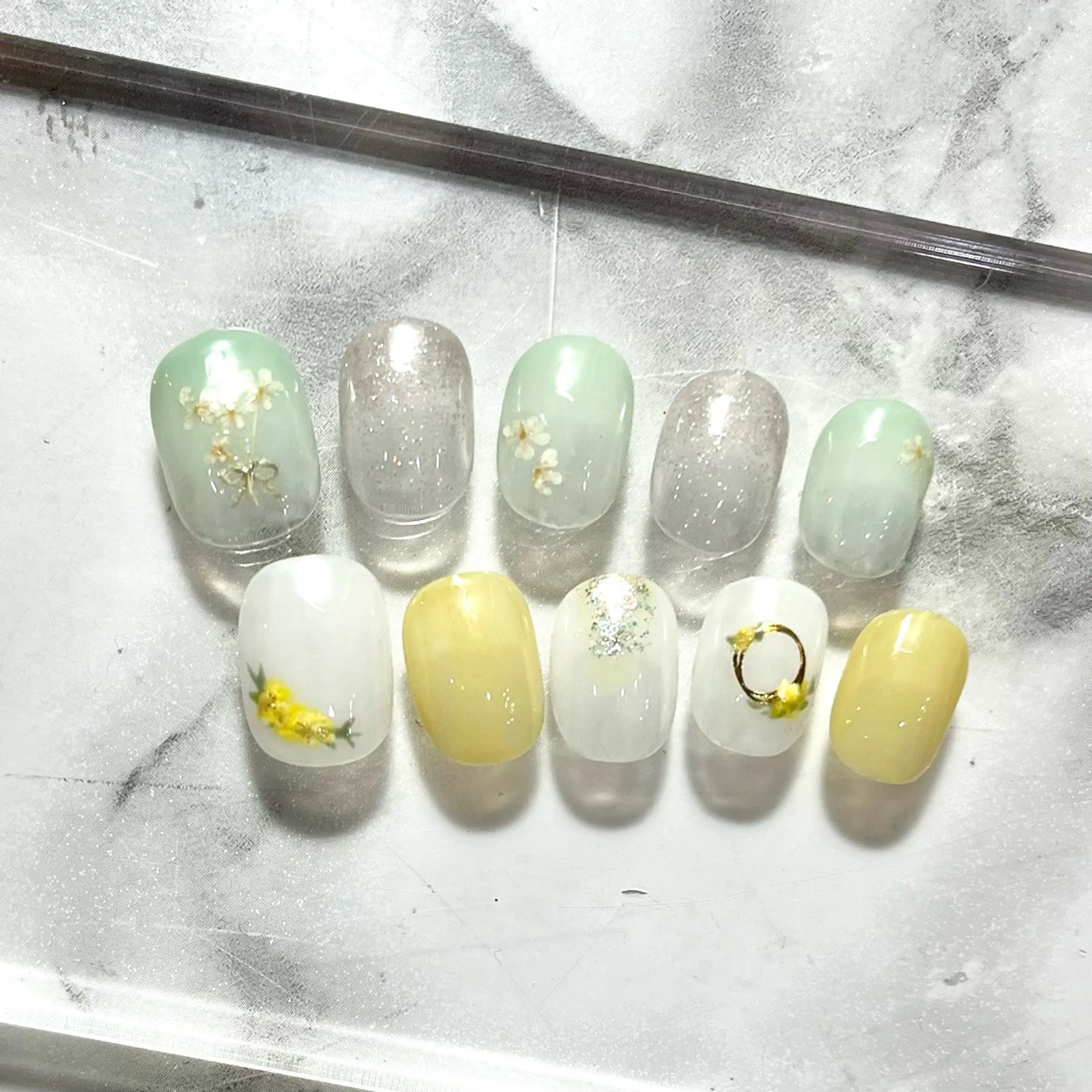 ネイル フラワーネイル 春ネイル Second   MW所属・似合わせカラー💜 Kawatsureのネイルデザイン