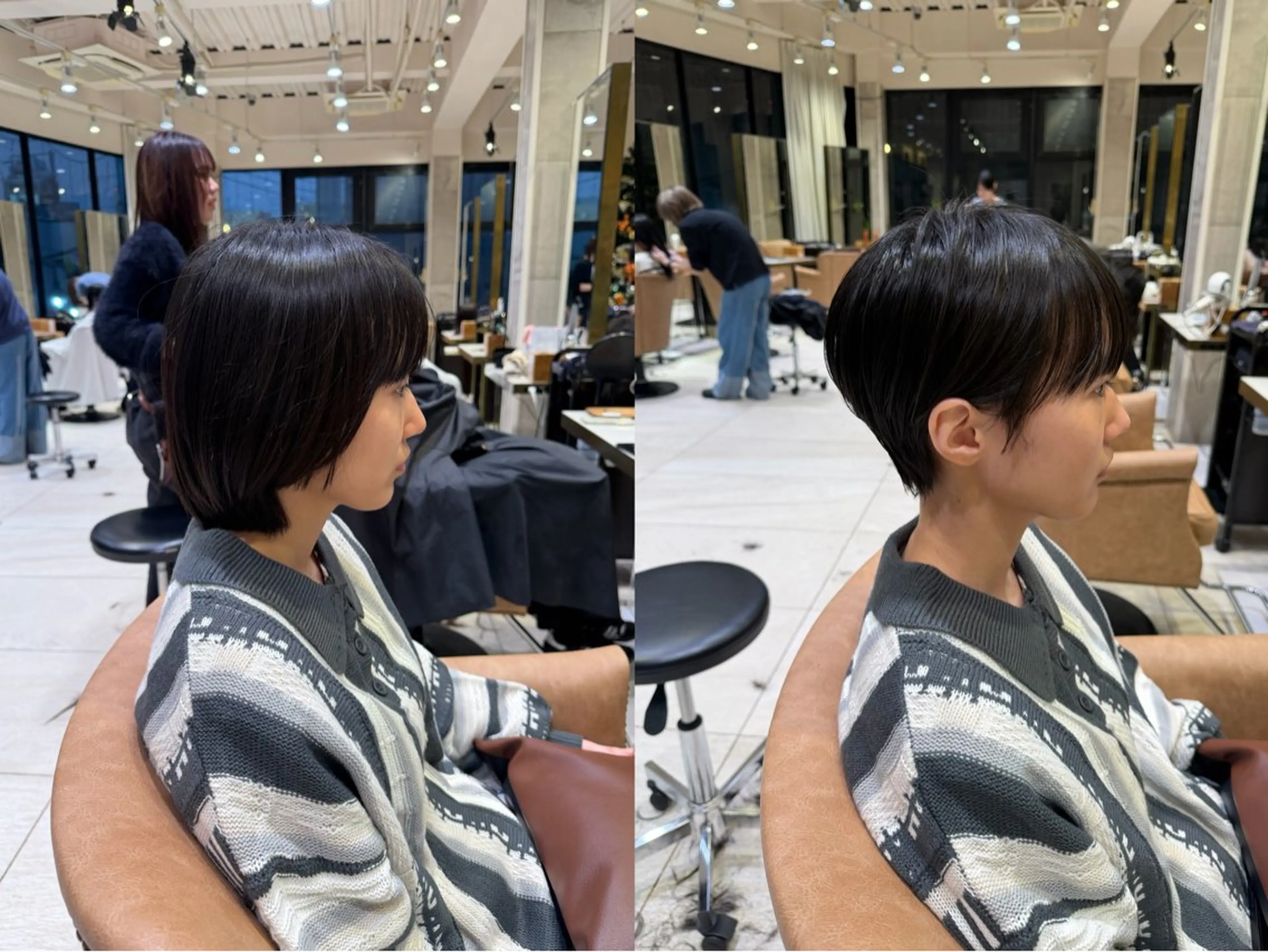 ショート カラー カット ヘアカラー トリートメント 髙山 莉愛のヘアスタイル