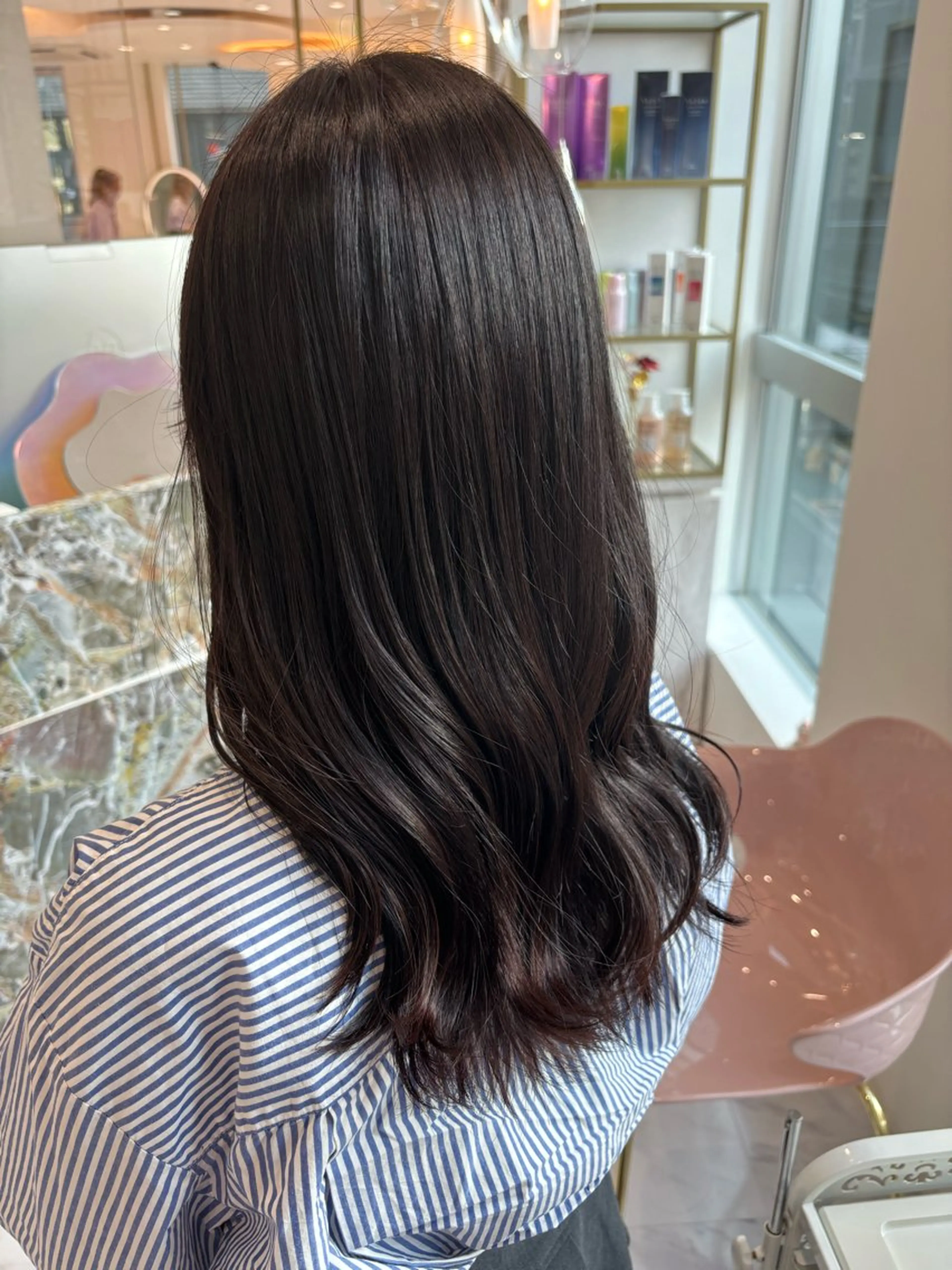 カラー ブラウンカラー ピンクカラー MONA SAYAKAのヘアスタイル