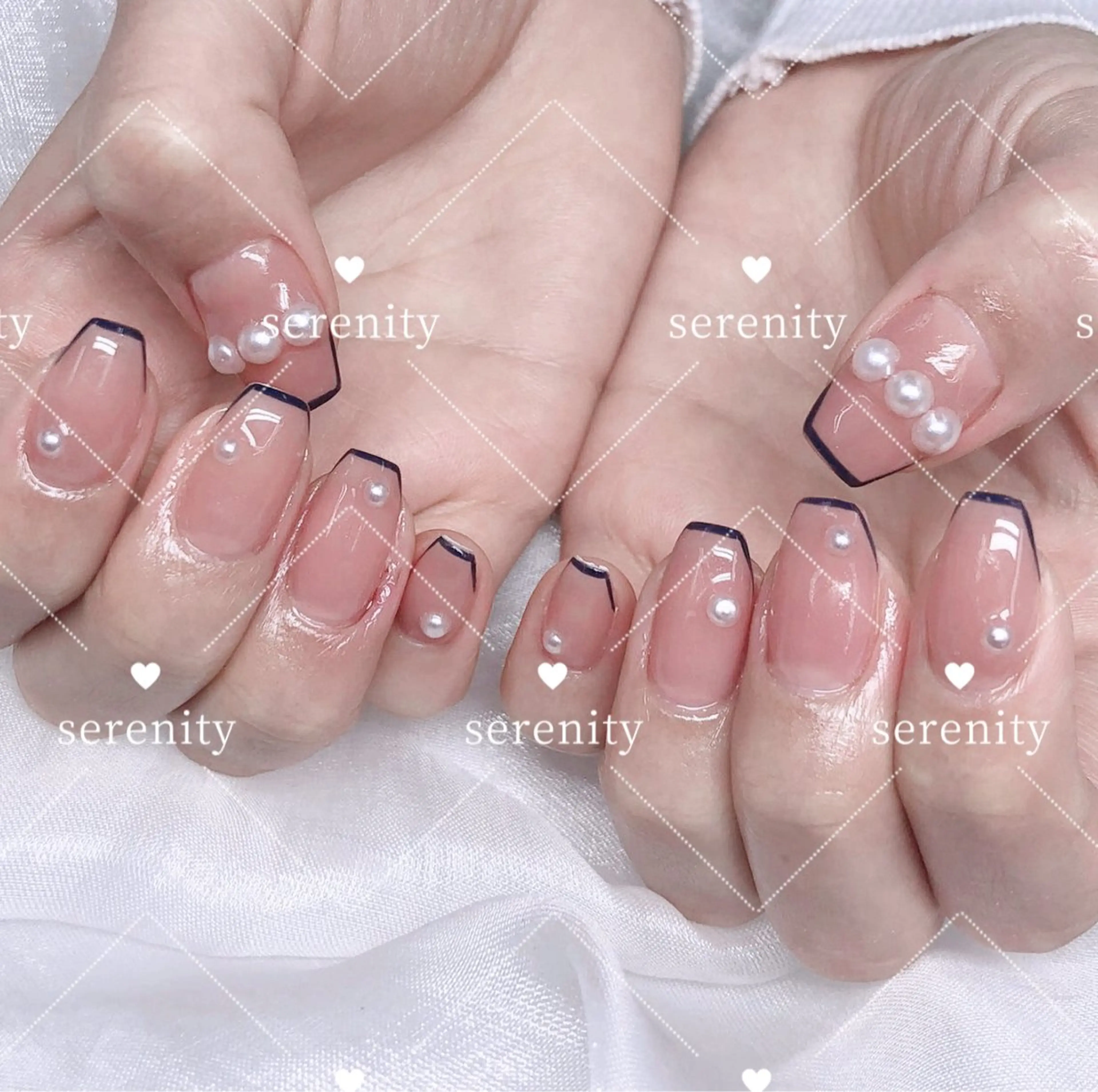 ネイル ハンドネイル ハンドケア ✨Serenity ワンホンネイルのネイルデザイン
