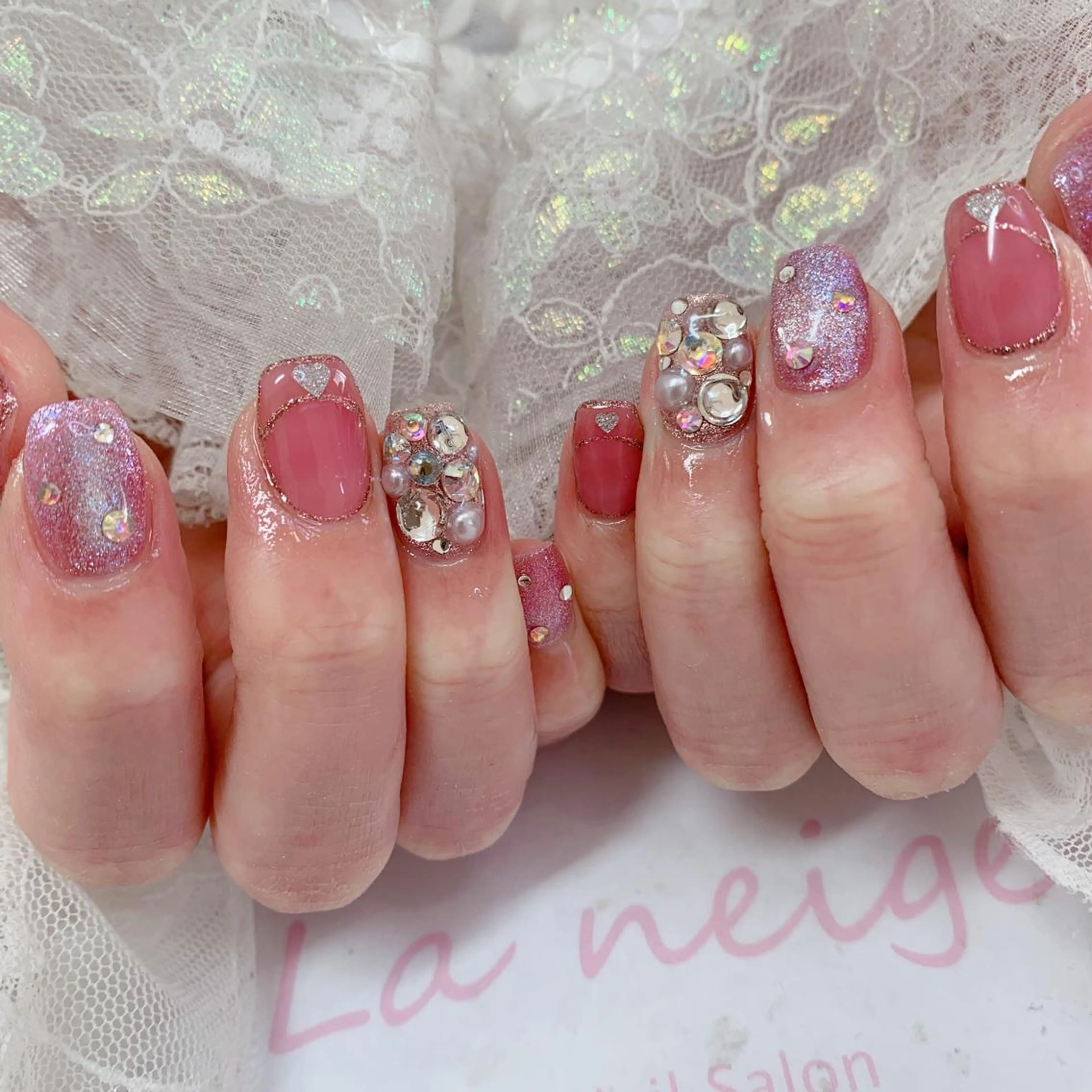 ネイル ハンドネイル La neige* yuki 🥯🍑のネイルデザイン