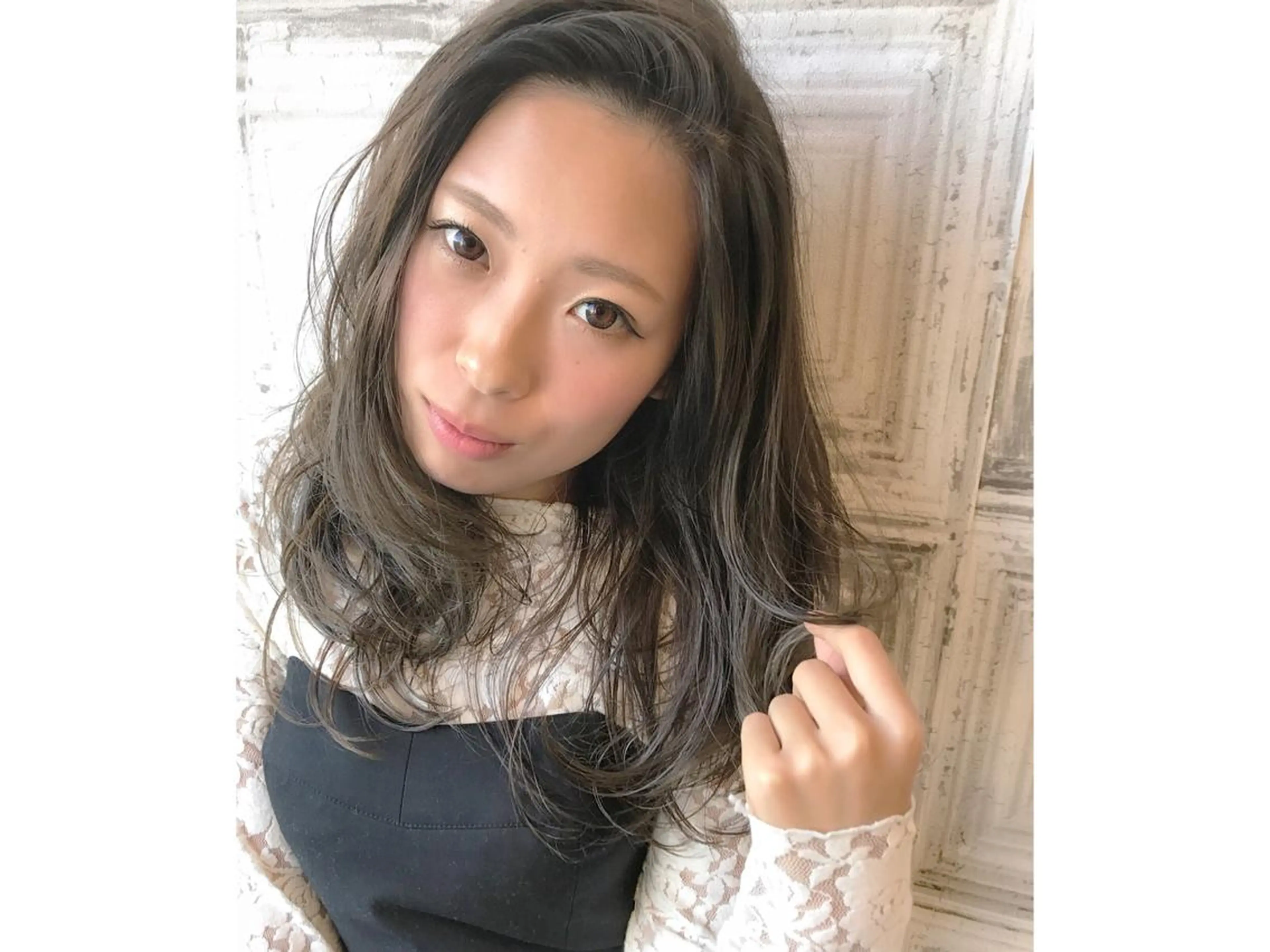 ロング カラー 外国人風カラー かきあげバング 日比 貴大/ minim hairのヘアスタイル