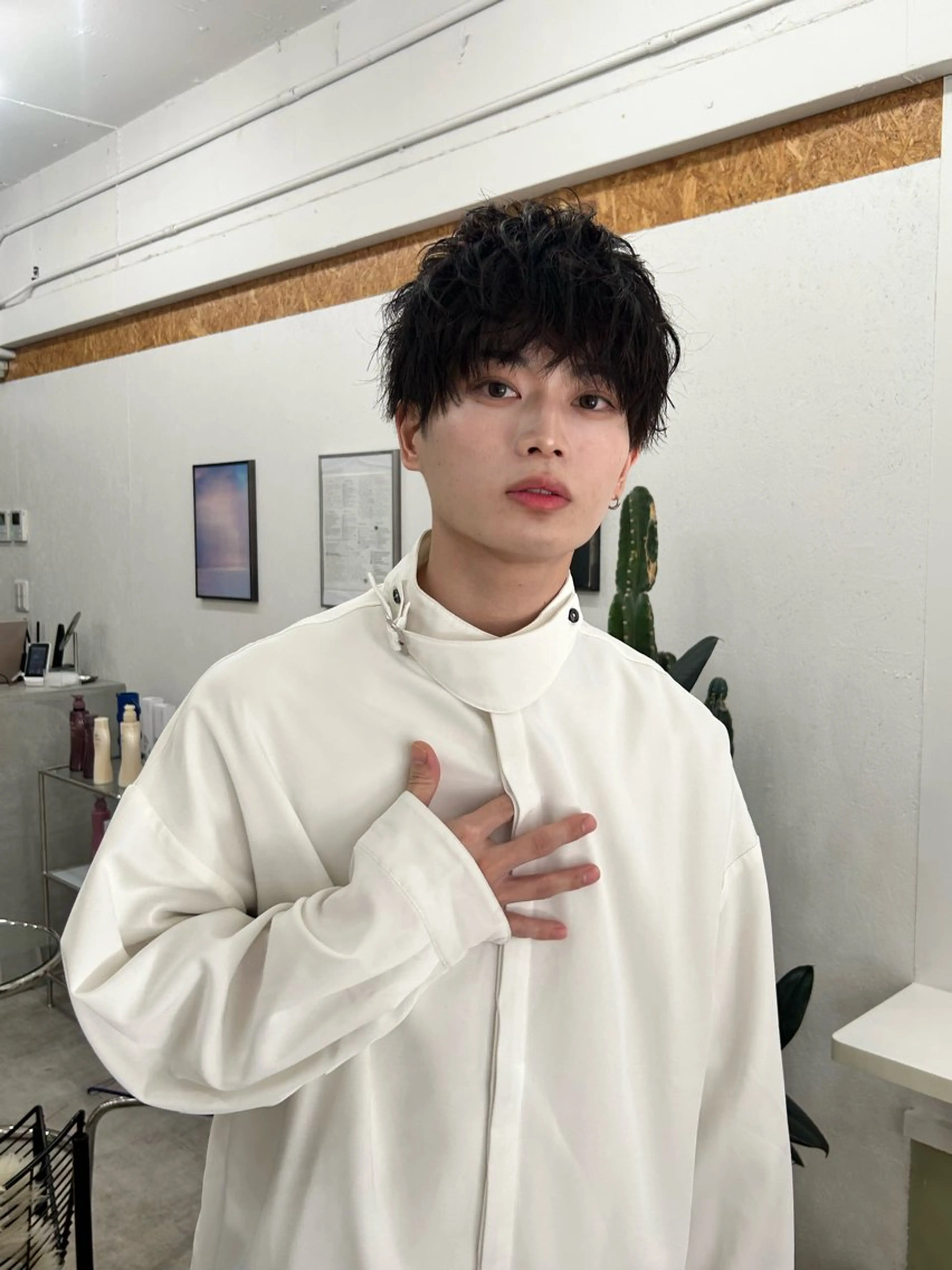 メンズ カット 横浜で一番パーマ 巻いてます田中ですのヘアスタイル