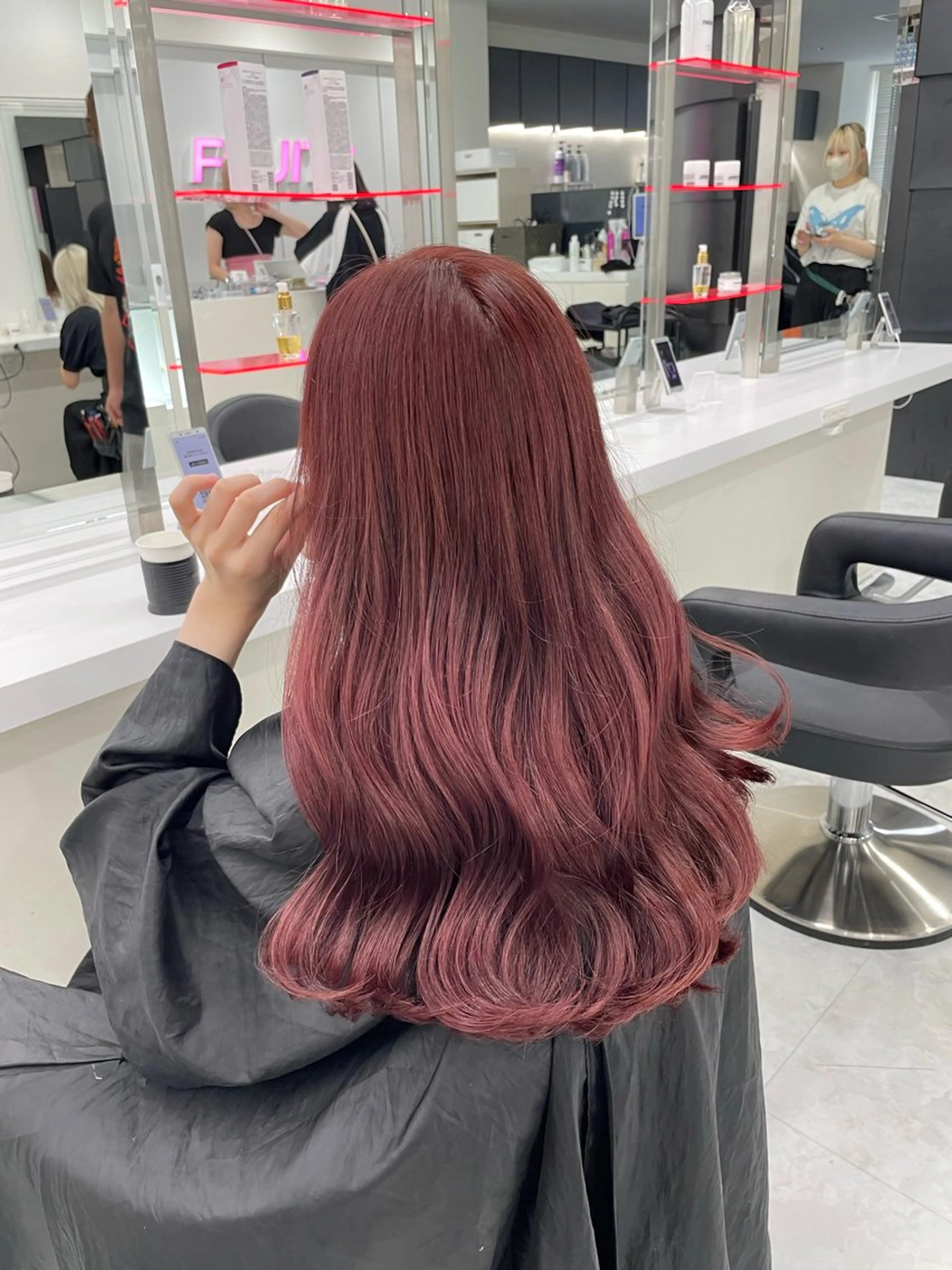 ロング ヘアカラー トリートメント お洒落暖色 🍒AOI🍒のヘアスタイル