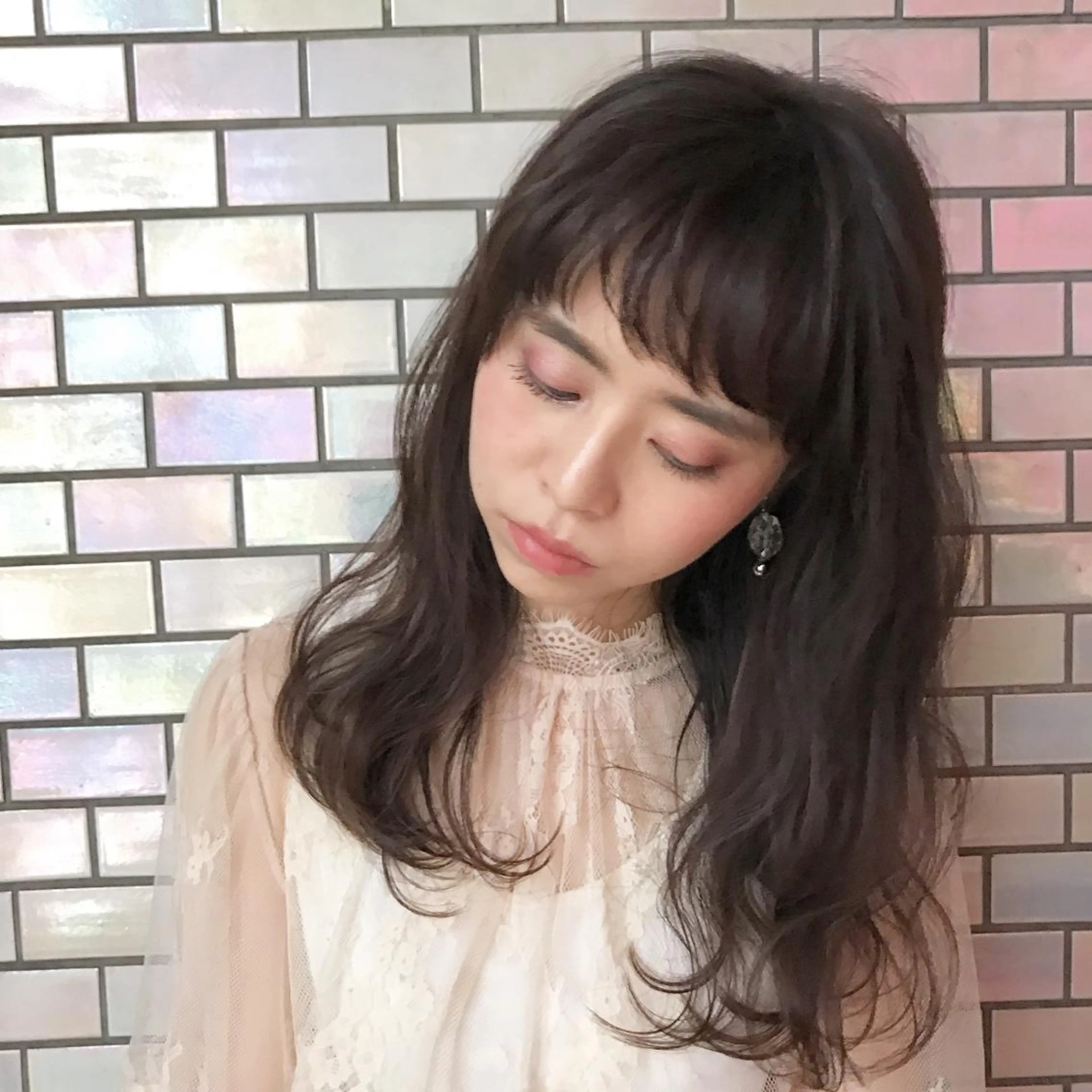 ロング 顔周りカット 伊 杏のヘアスタイル