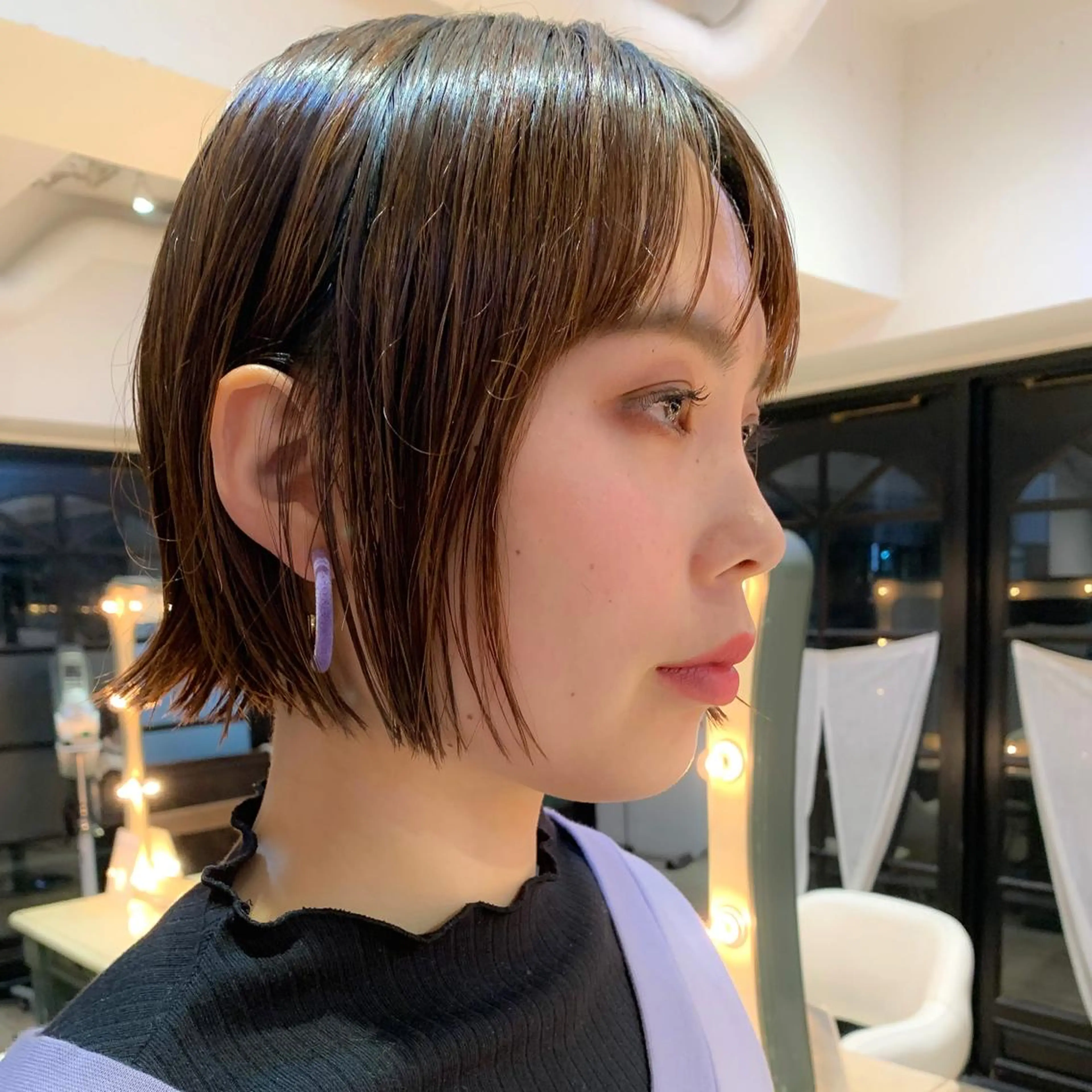 ショート カラー パーマ ヘアアレンジ メンズ キッズ ネイル マツエク・マツパ アイブロウ ブラウンカラー 眉カラー カラーマツエク ブラウン hiroki【雰囲気 &style】のヘアスタイル
