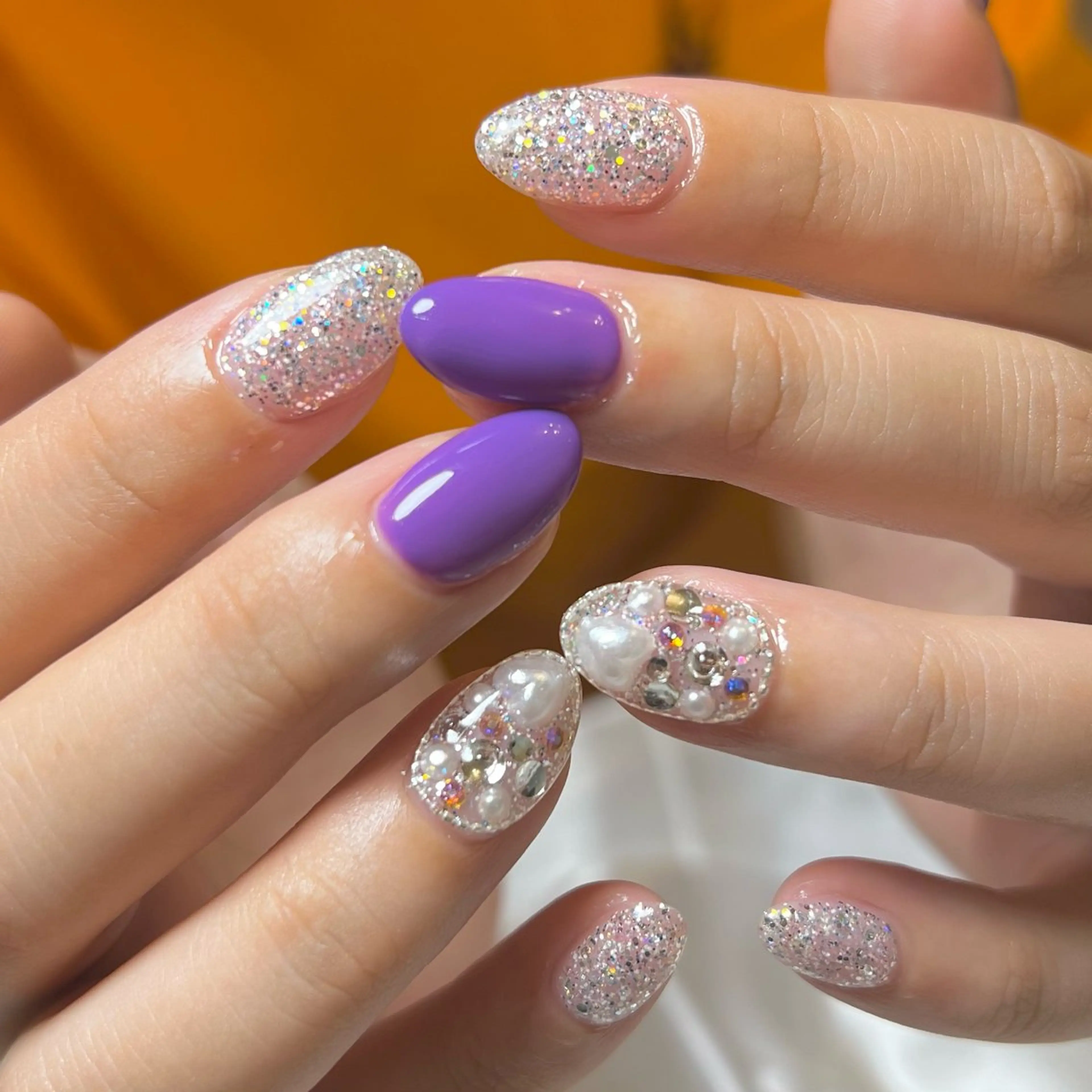 ネイル キラキラネイル ハンドネイル Nail Salon&School REPLENDA所属・REPLENDA/ azusa(石井梓)のネイルデザイン
