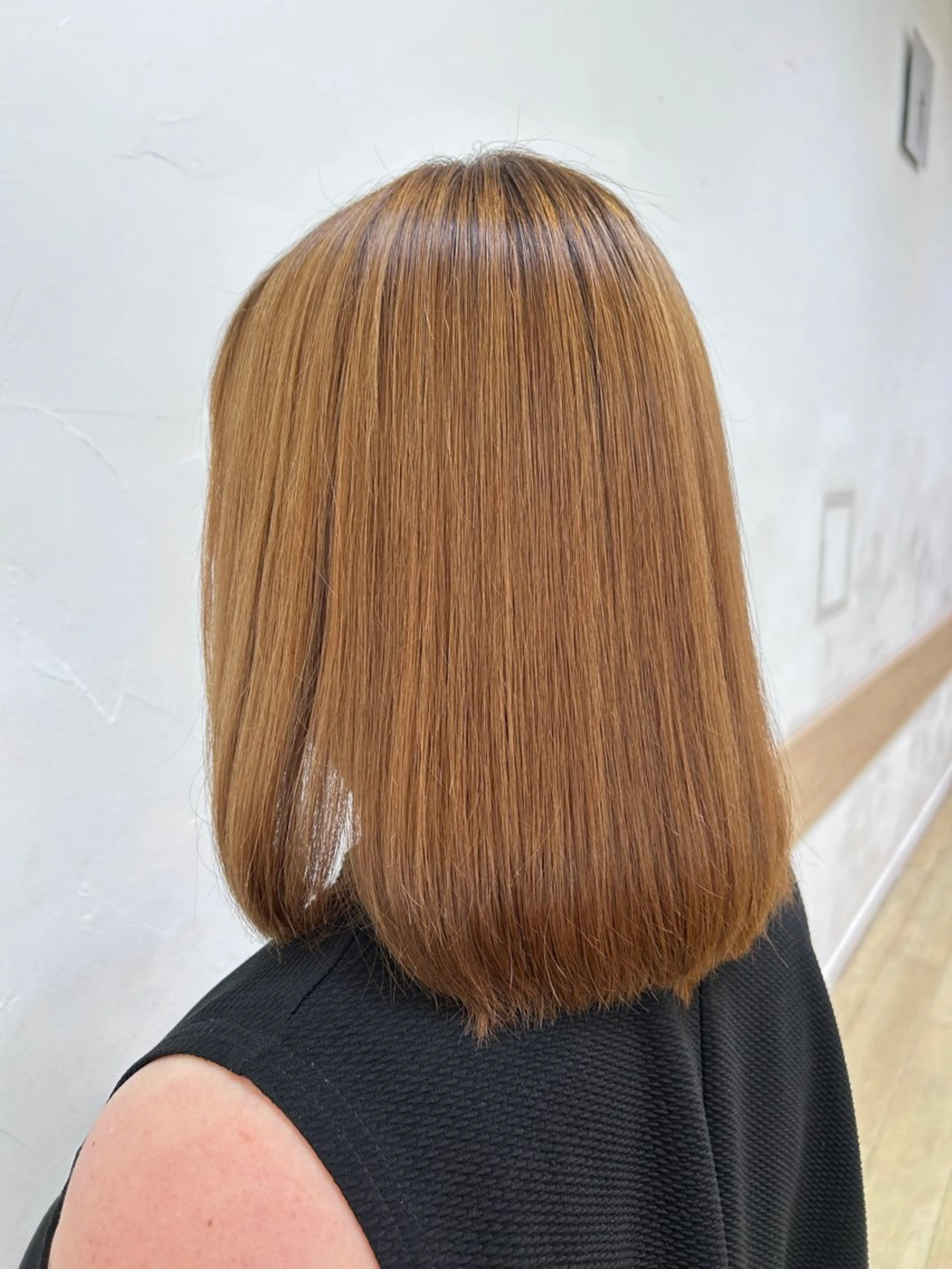 ミディアム パーマ 縮毛矯正 伊藤 清香のヘアスタイル