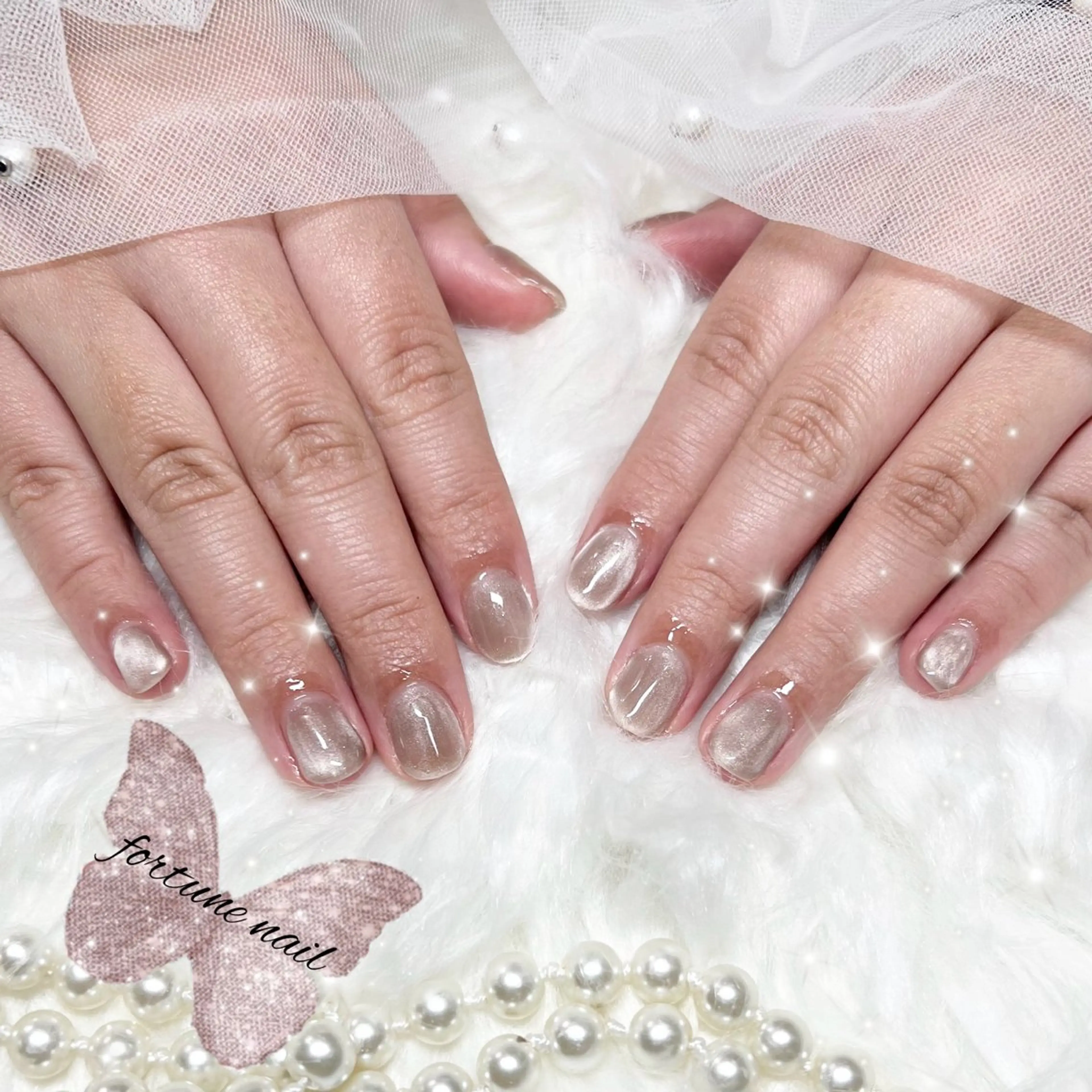 ネイル キラキラネイル マグネットネイル ハンドネイル 12/5🈳💜 Yuuna💜のネイルデザイン