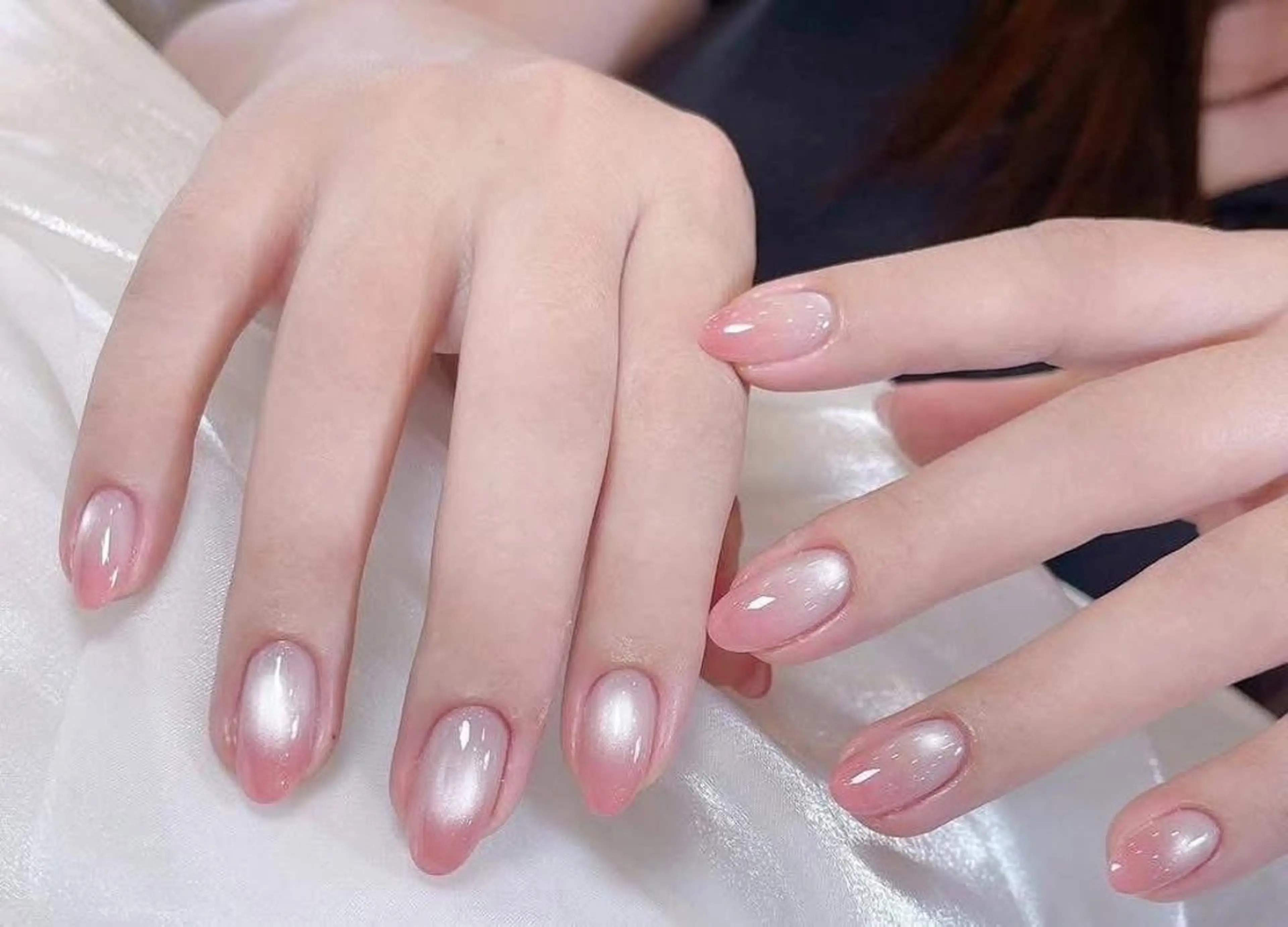 ネイル 韓国ネイル 持ち込み ニュアンスネイル ネイルチップ ハンドネイル Rose Ana.Chuoのネイルデザイン