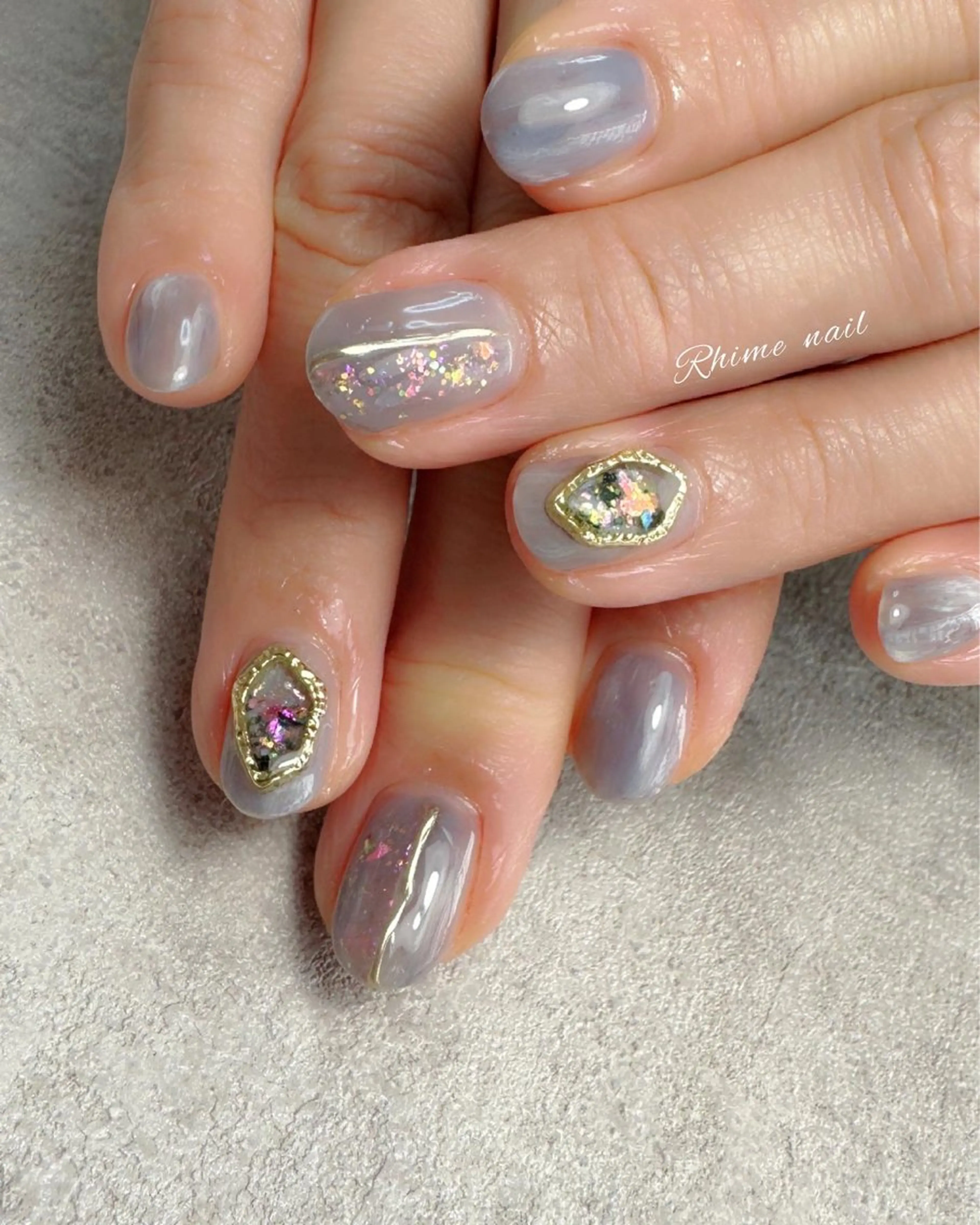 ネイル マグネットネイル ニュアンスネイル Rhime nail所属・Rhime nail ライムネイルのネイルデザイン