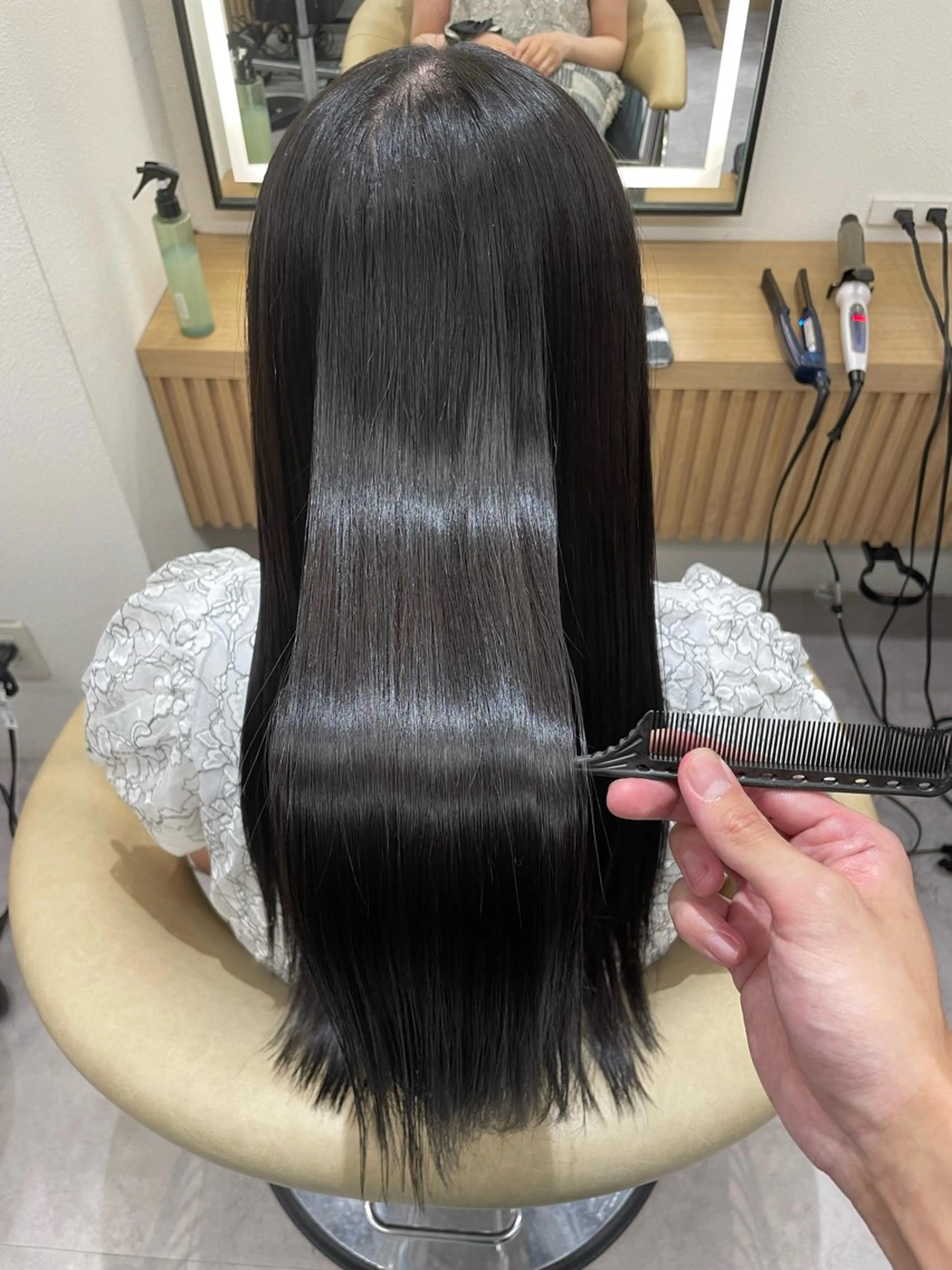 ロング カラー パーマ 縮毛矯正 大和田拓夢 /縮毛矯正/艶髪ボブのヘアスタイル