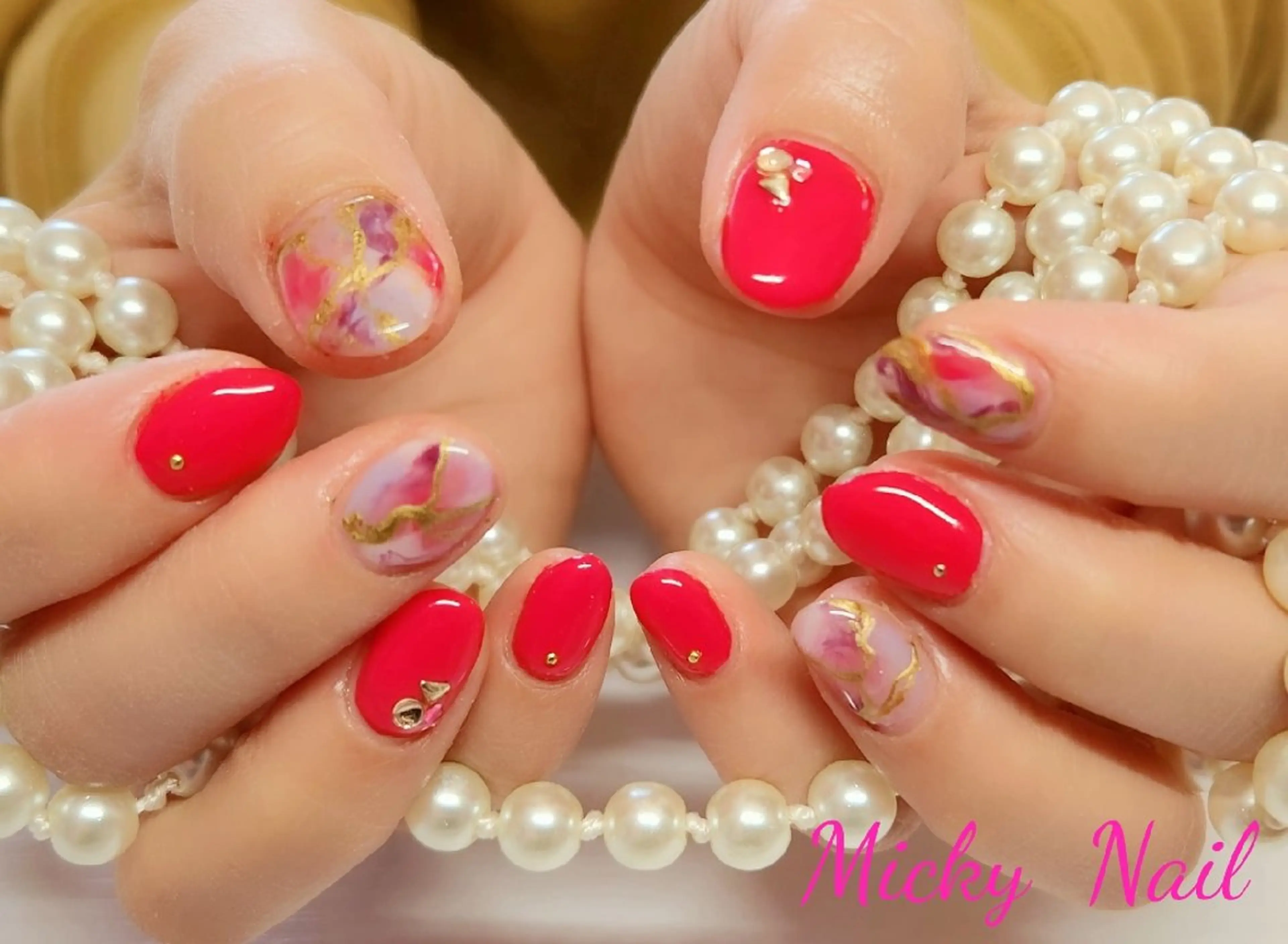 ネイル ニュアンスネイル 春ネイル Micky nail chikushinoのネイルデザイン