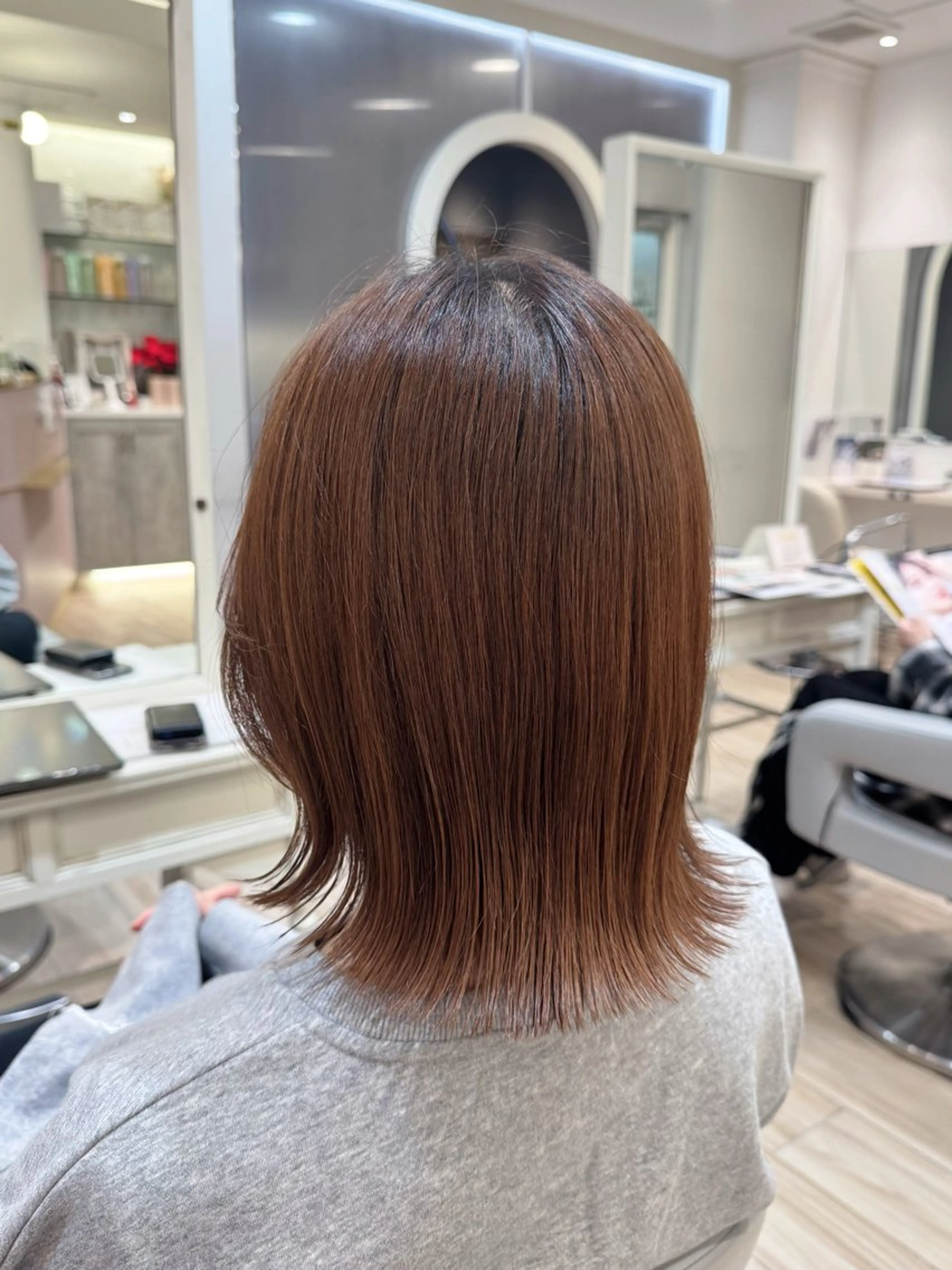 ショート ボブ 外ハネヘア カット トリートメント ヘッドスパ 成田 悠里【鶴見 BONECCA】のヘアスタイル