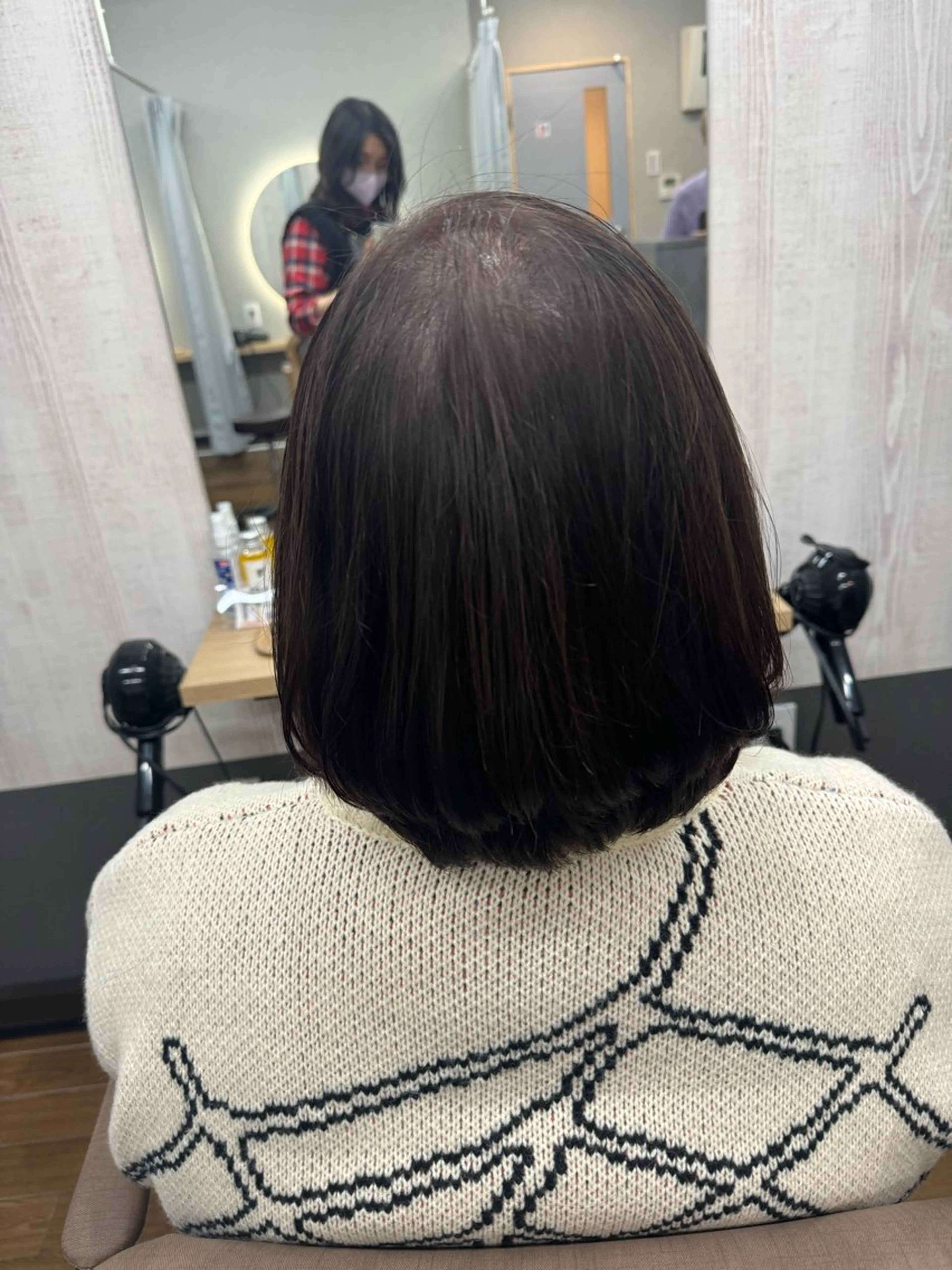 ミディアム カット 縮毛矯正 トリートメント TELA HAIR 稲毛店　千尋のヘアスタイル