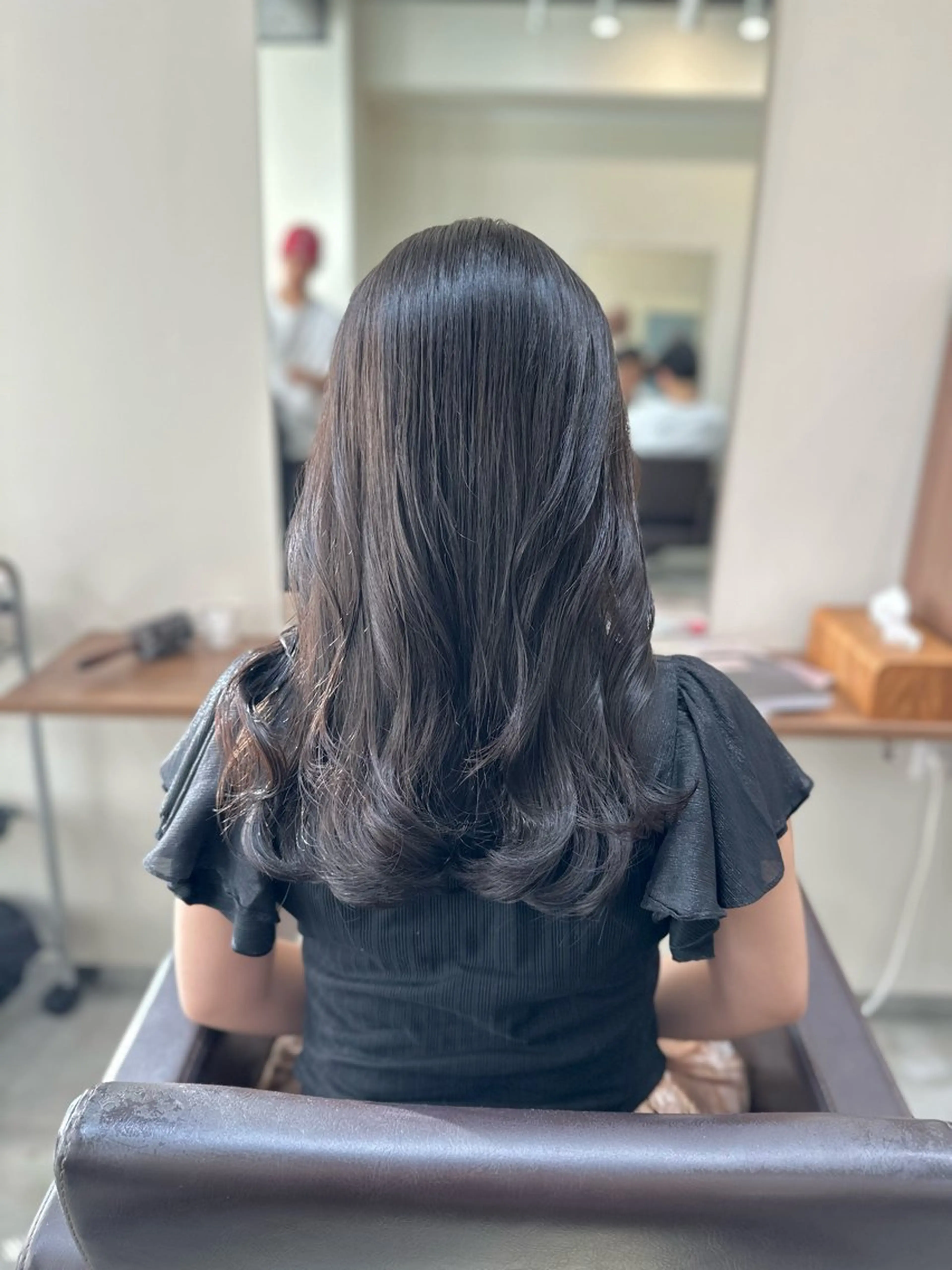 ロング カラー パーマ カット ヘアカラー パーマ トリートメント 小顔カット✨ 透明感カラー✨kyoのヘアスタイル
