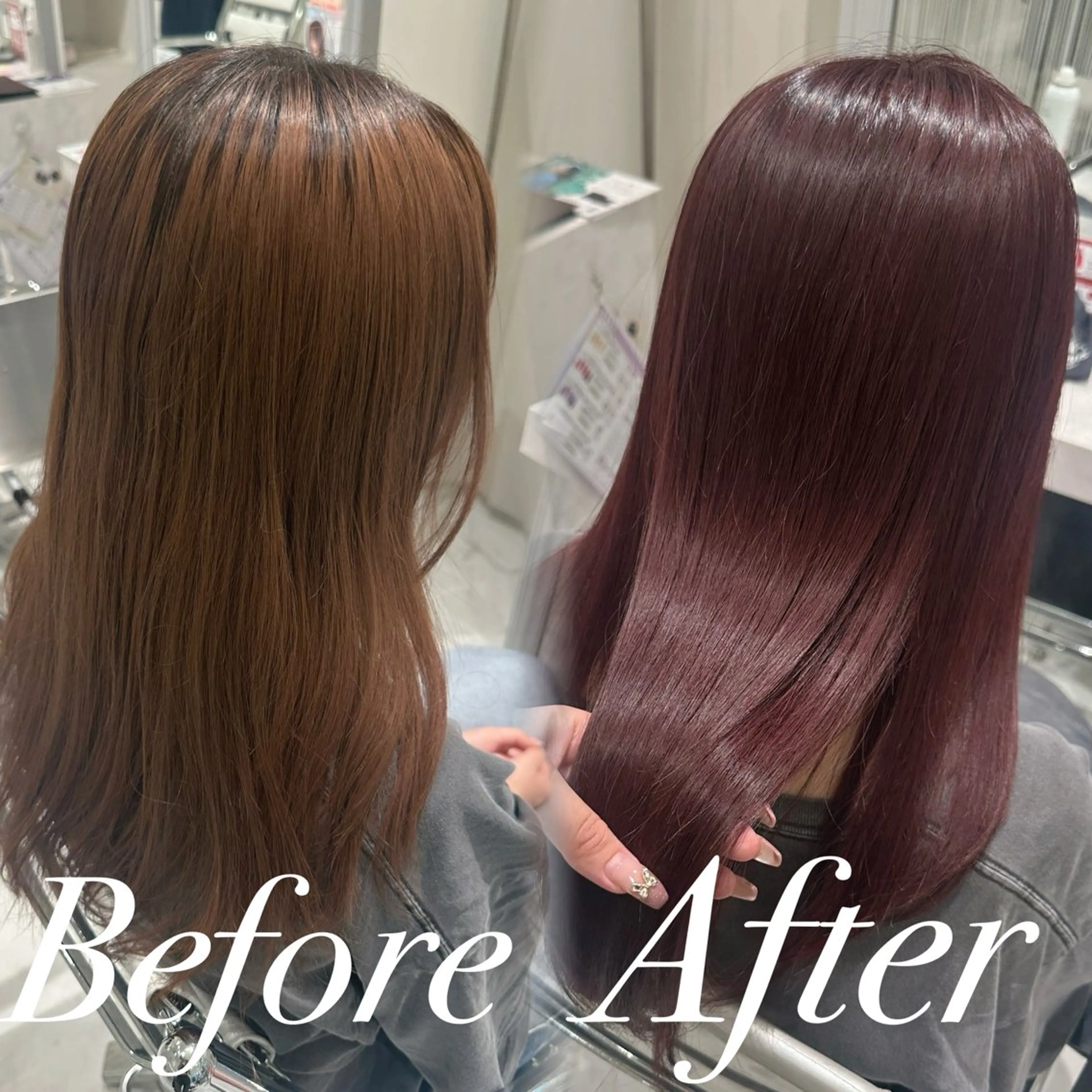 ミディアム ヘアカラー トリートメント 韓国スタイル🇰🇷 児島葉月のヘアスタイル