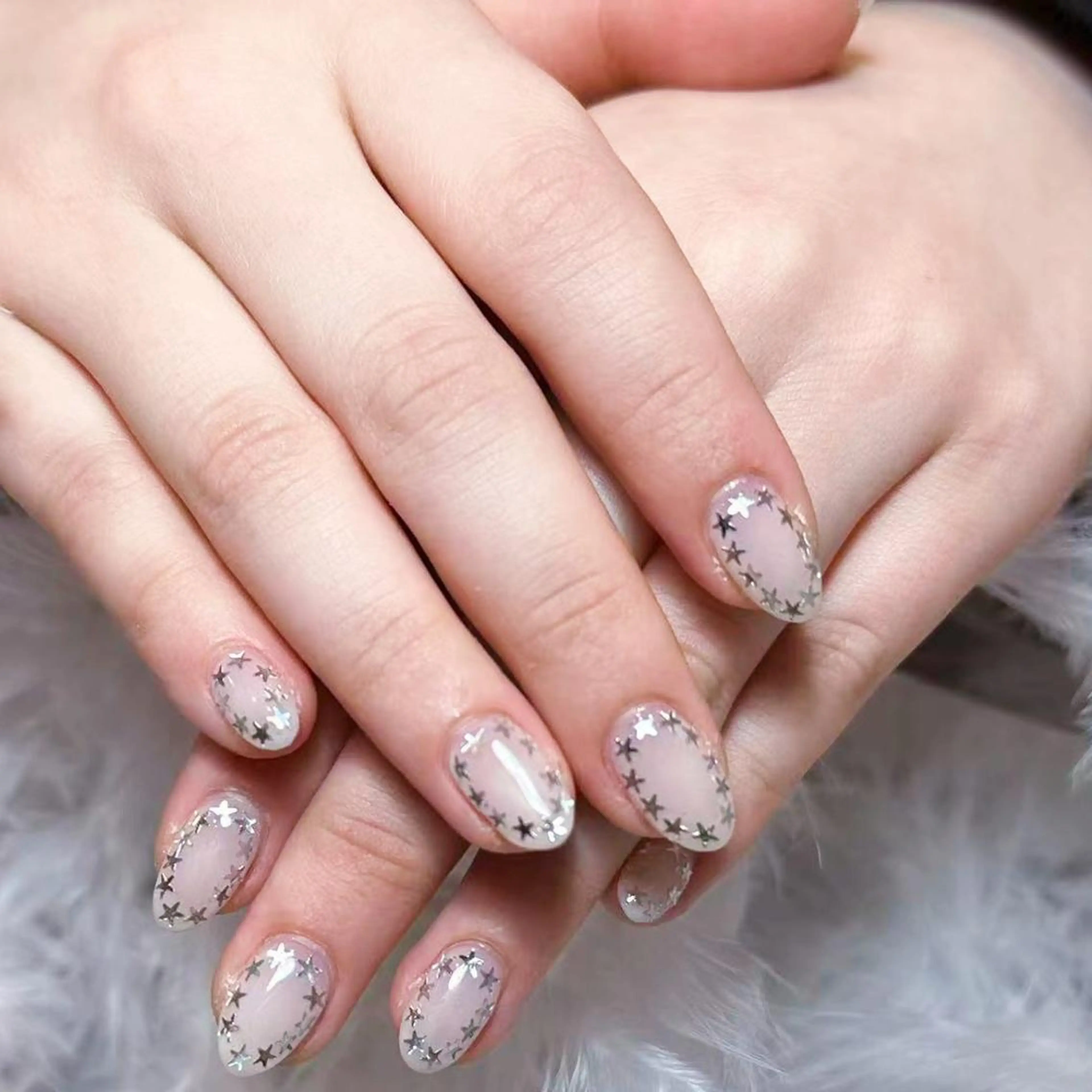 ネイル アートネイル オーロラネイル ガーリー キラキラネイル 韓国ネイル ハンドネイル nina 💅のネイルデザイン