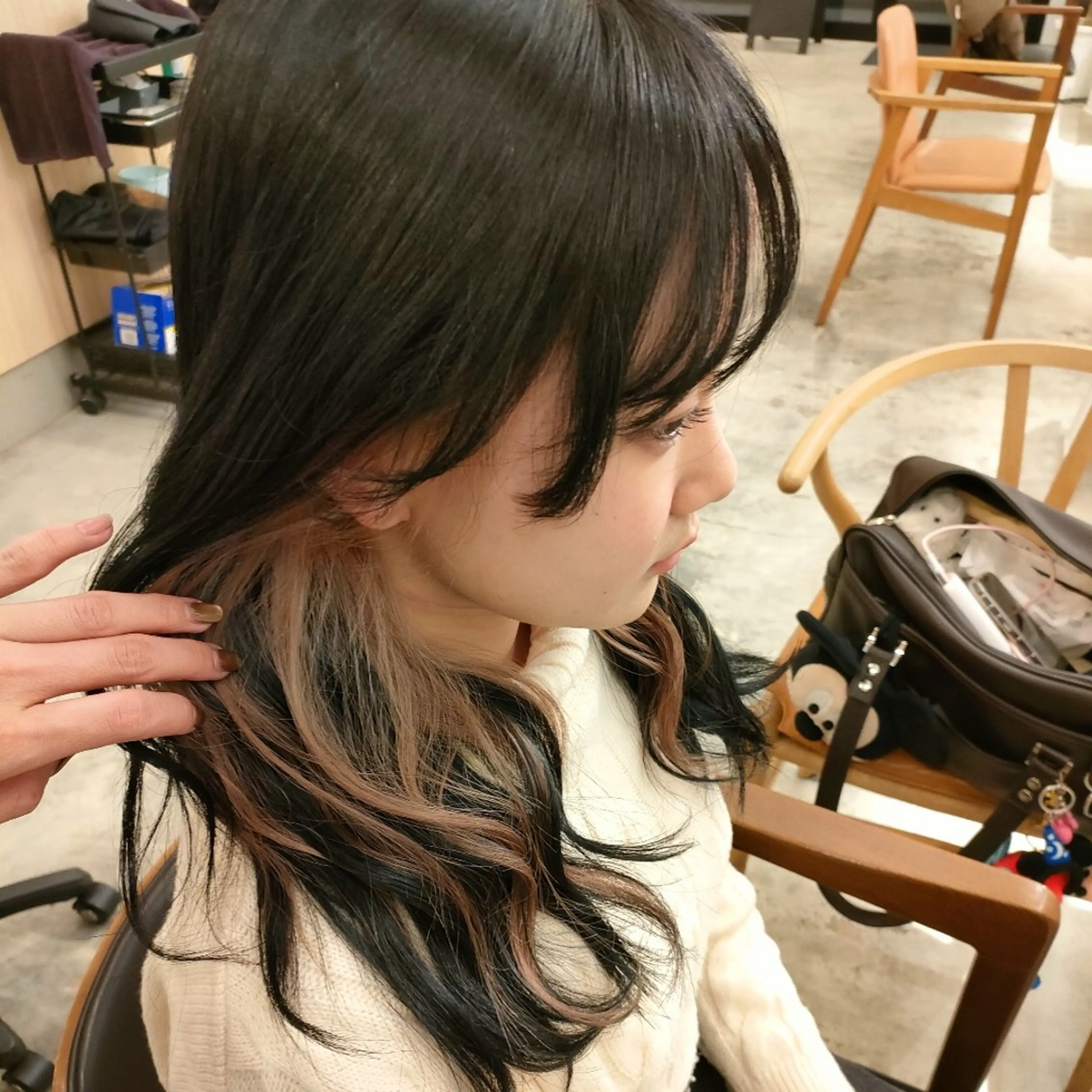 カラー ベージュカラー ダブルカラー ミルクティーベージュ ❁︎NOAN❁︎ ｶｯﾄﾓﾃﾞﾙ募集中のヘアスタイル