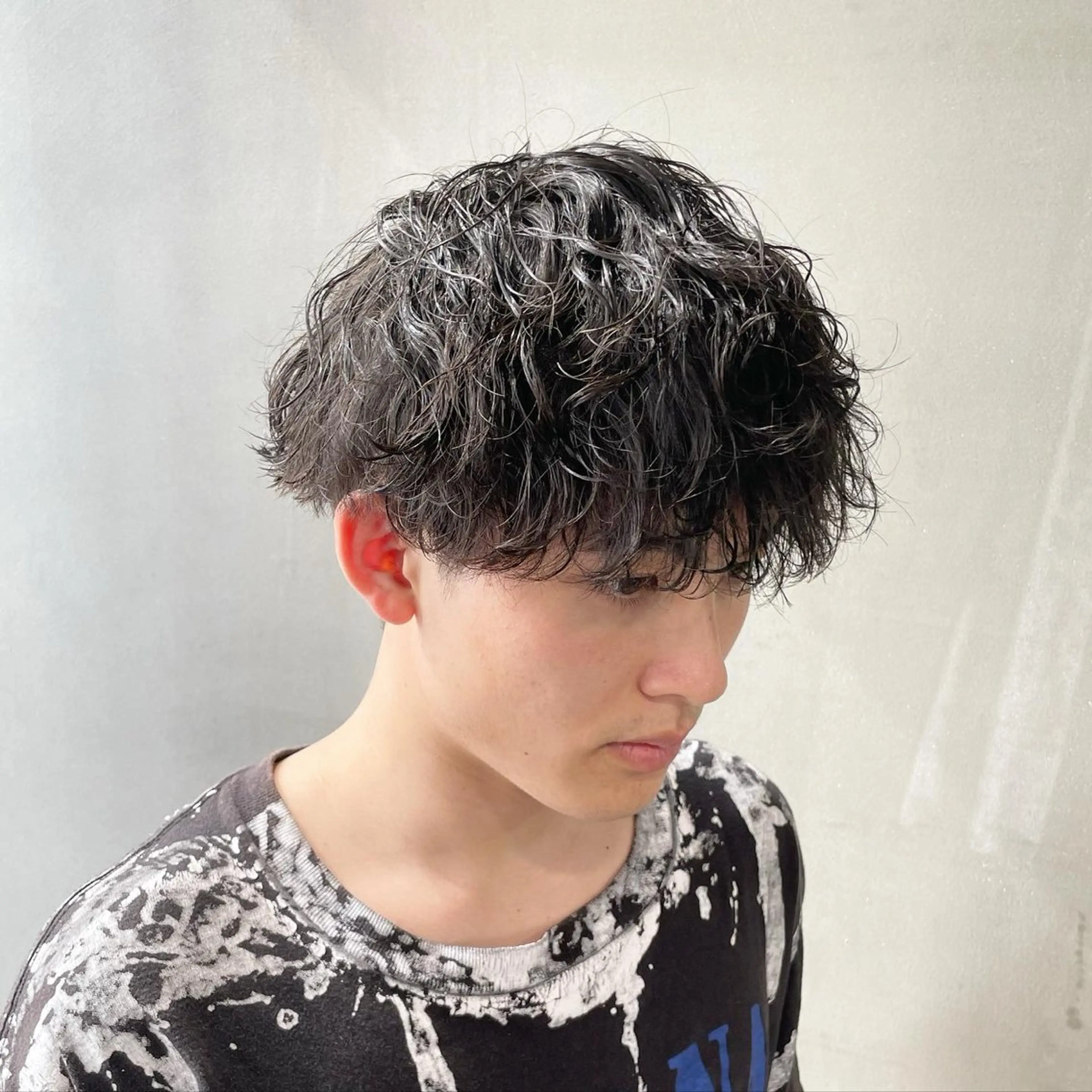 パーマ メンズ メンズパーマ 波巻きパーマ スパイラルパーマ カット パーマ ヘアセット メンズ/メンズパーマ /心斎橋/新地政紀のヘアスタイル