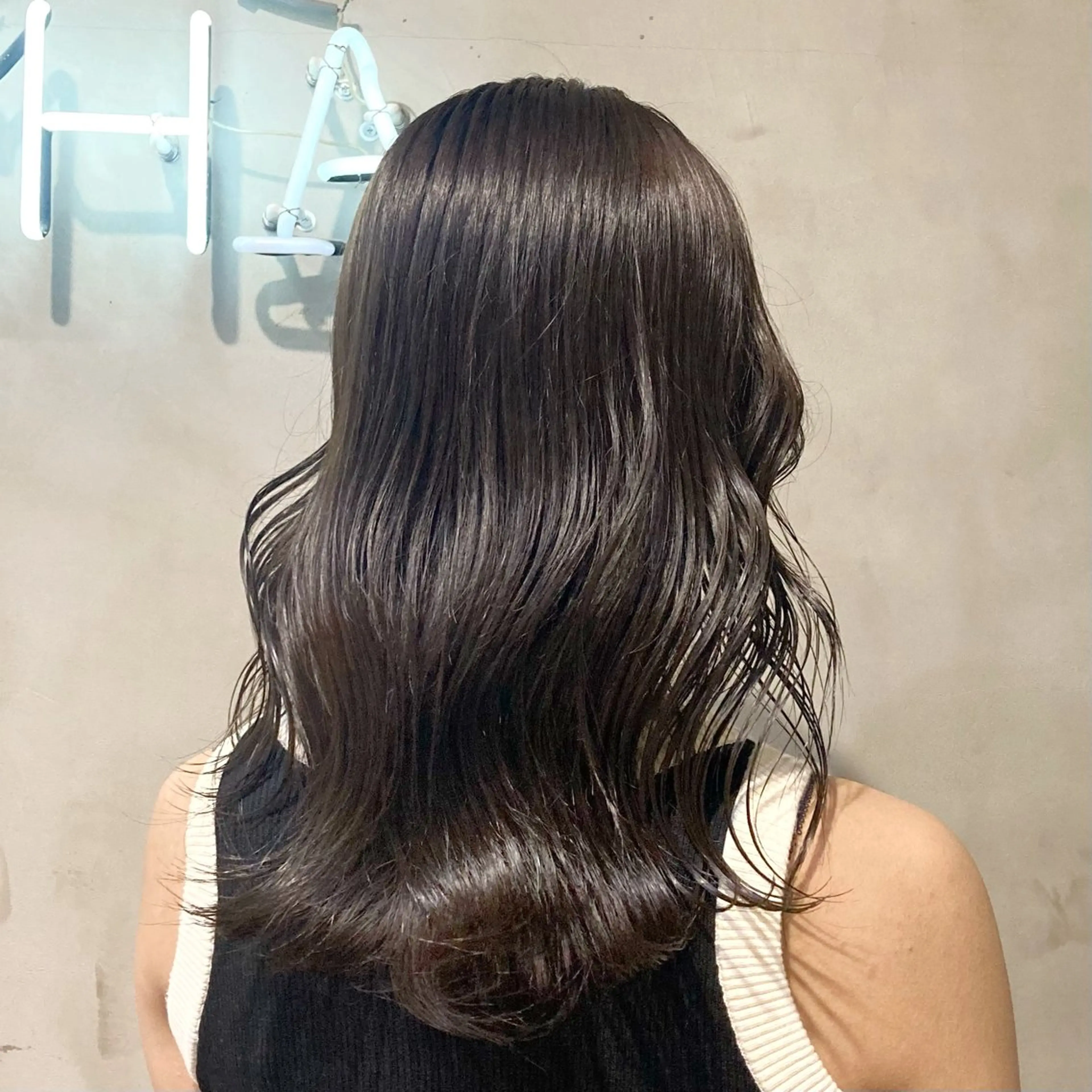 ミディアム カラー ヘアアレンジ ヘアカラー トリートメント くびれヘア/艶カラー /髪質改善🌷喜美花のヘアスタイル