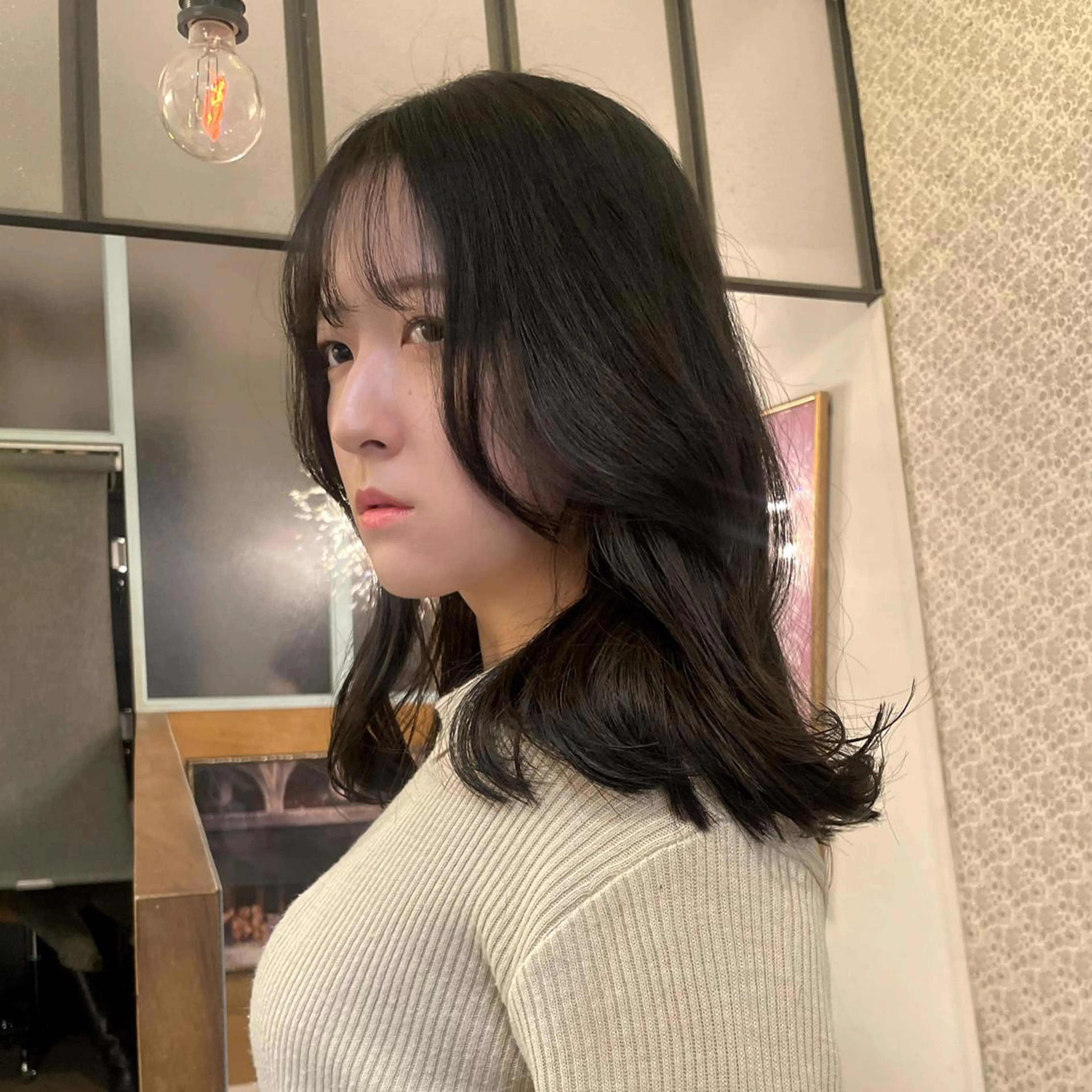 セミロング ヘアアレンジ くびれヘア dakota evans所属・miku/メンズ /似合わせカットのヘアスタイル
