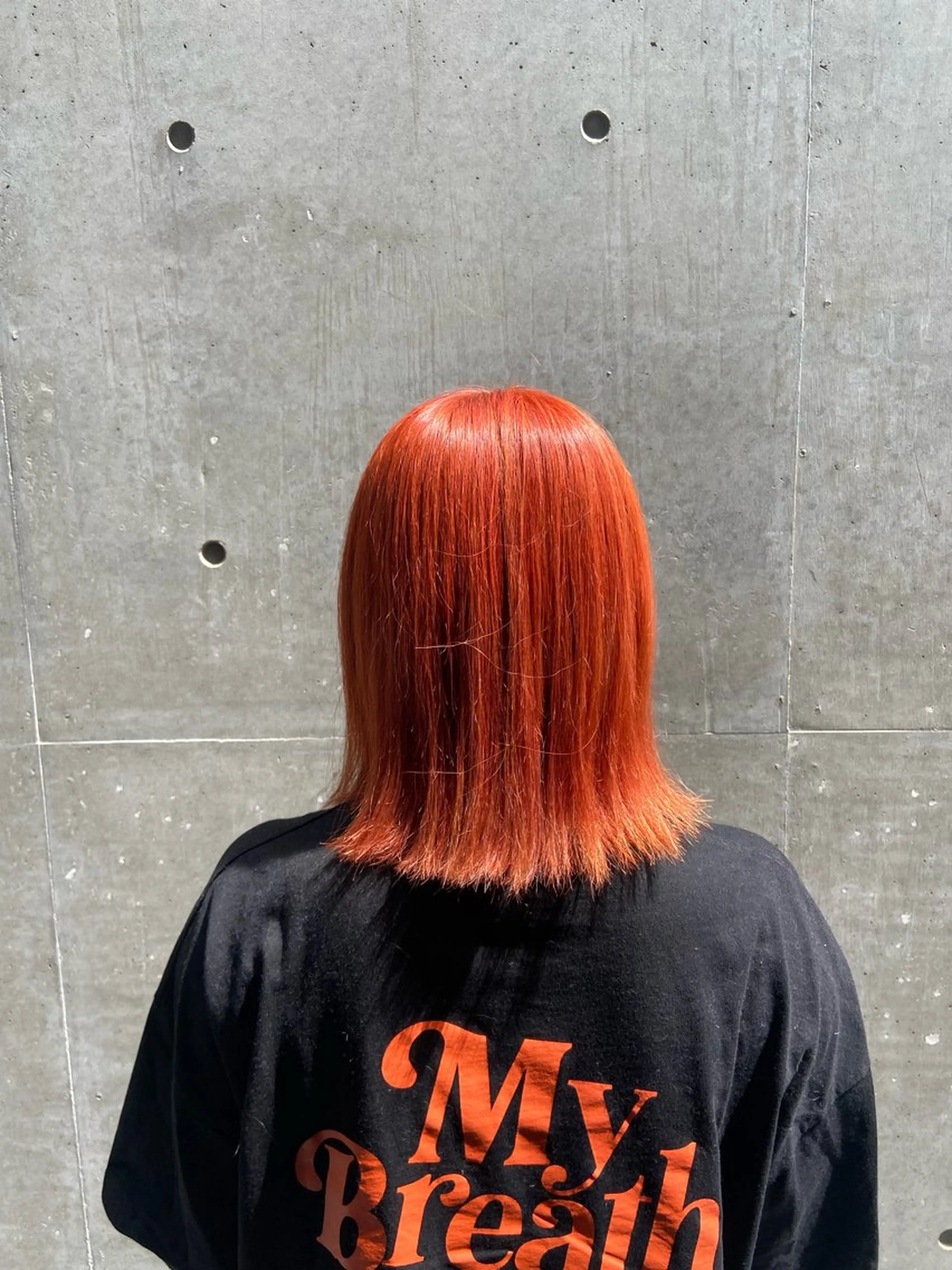 カラー オレンジ オレンジレッド レッドカラー ルカ/ レイヤーカット🍓のヘアスタイル