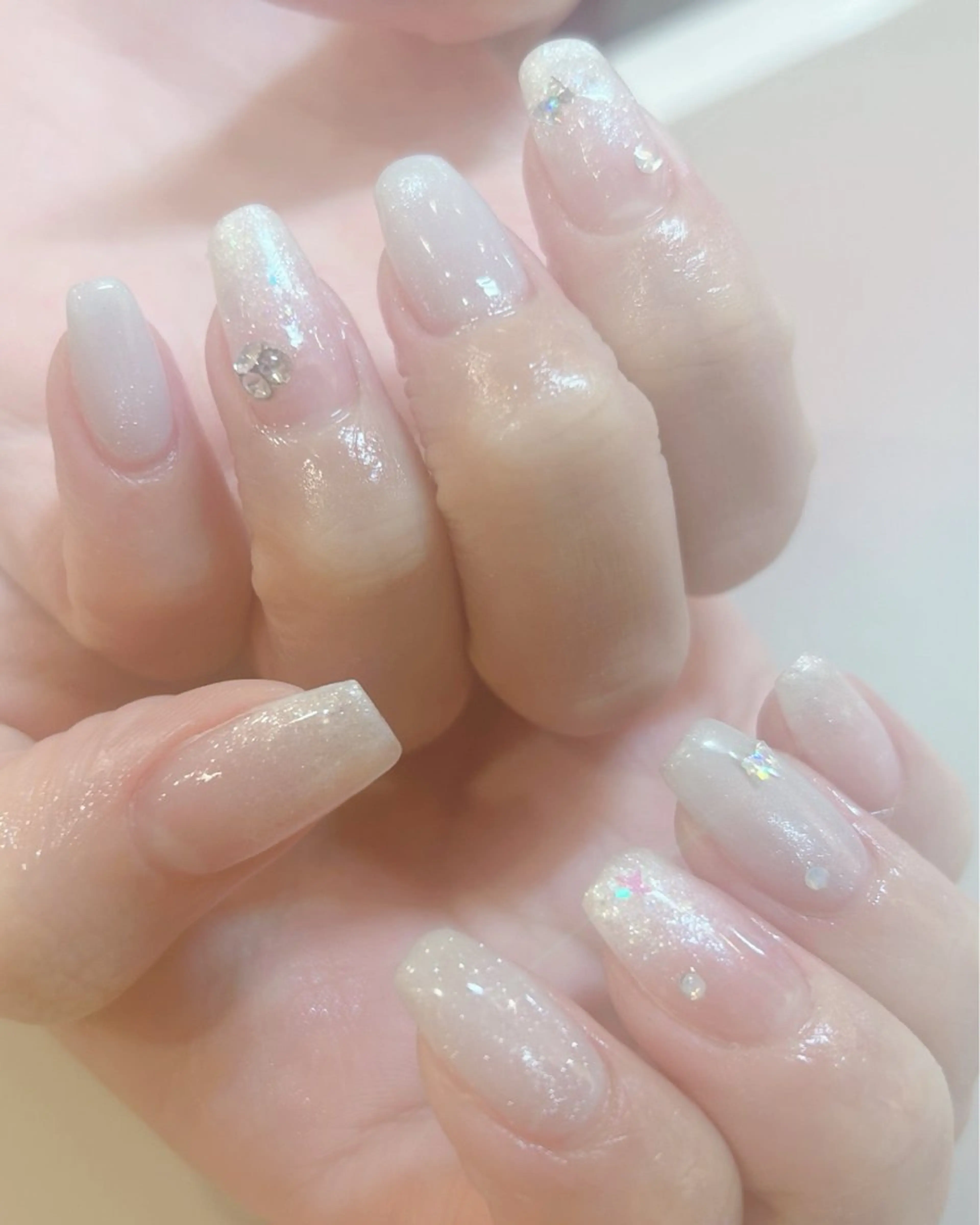 ネイル ラメ(グリッター) ラメグラデーション ハンドネイル 室橋 舞のネイルデザイン