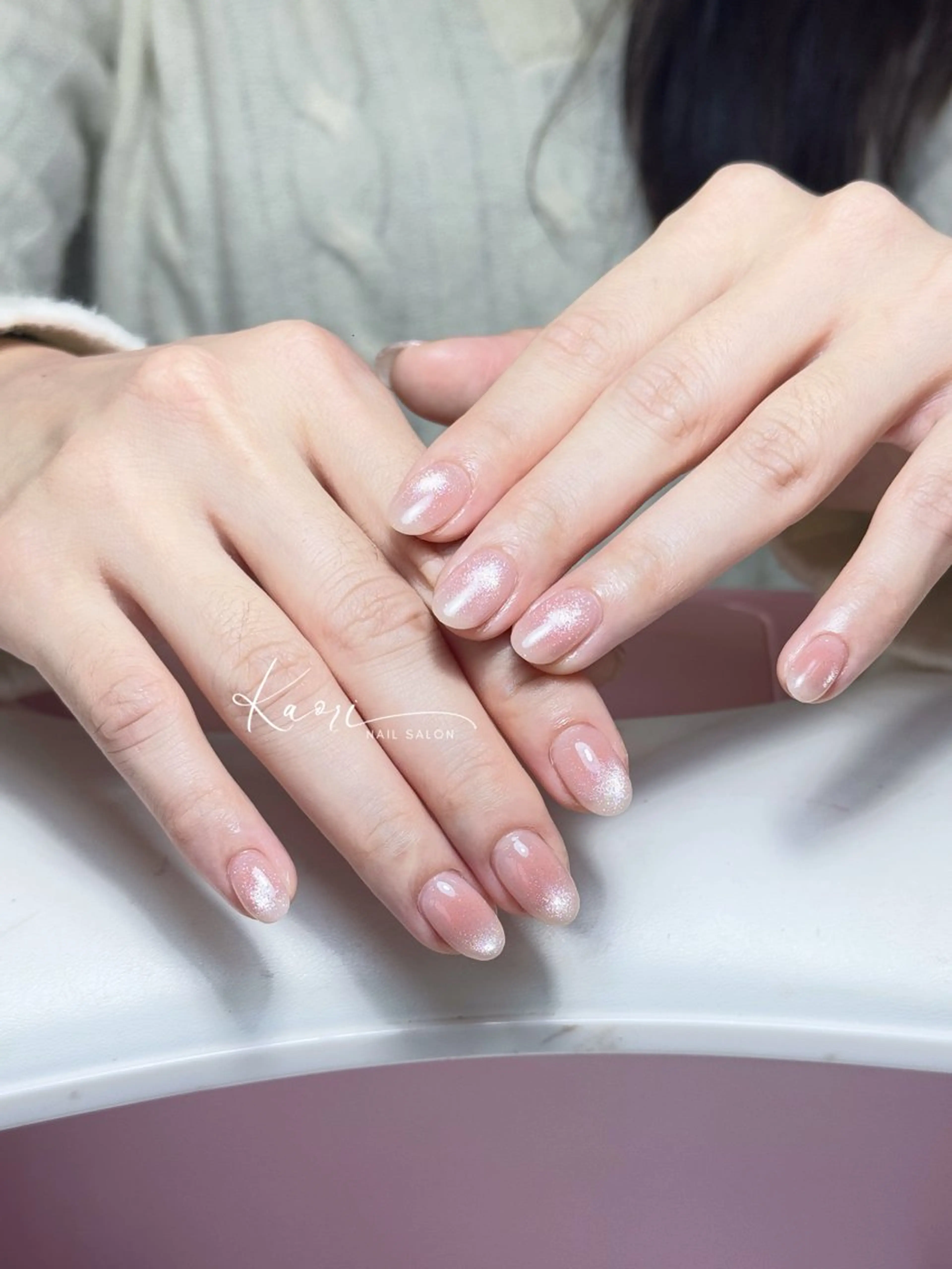 ネイル 韓国ネイル 持ち込み ニュアンスネイル ワンホンネイル ハンドネイル かおり 奏のネイルデザイン