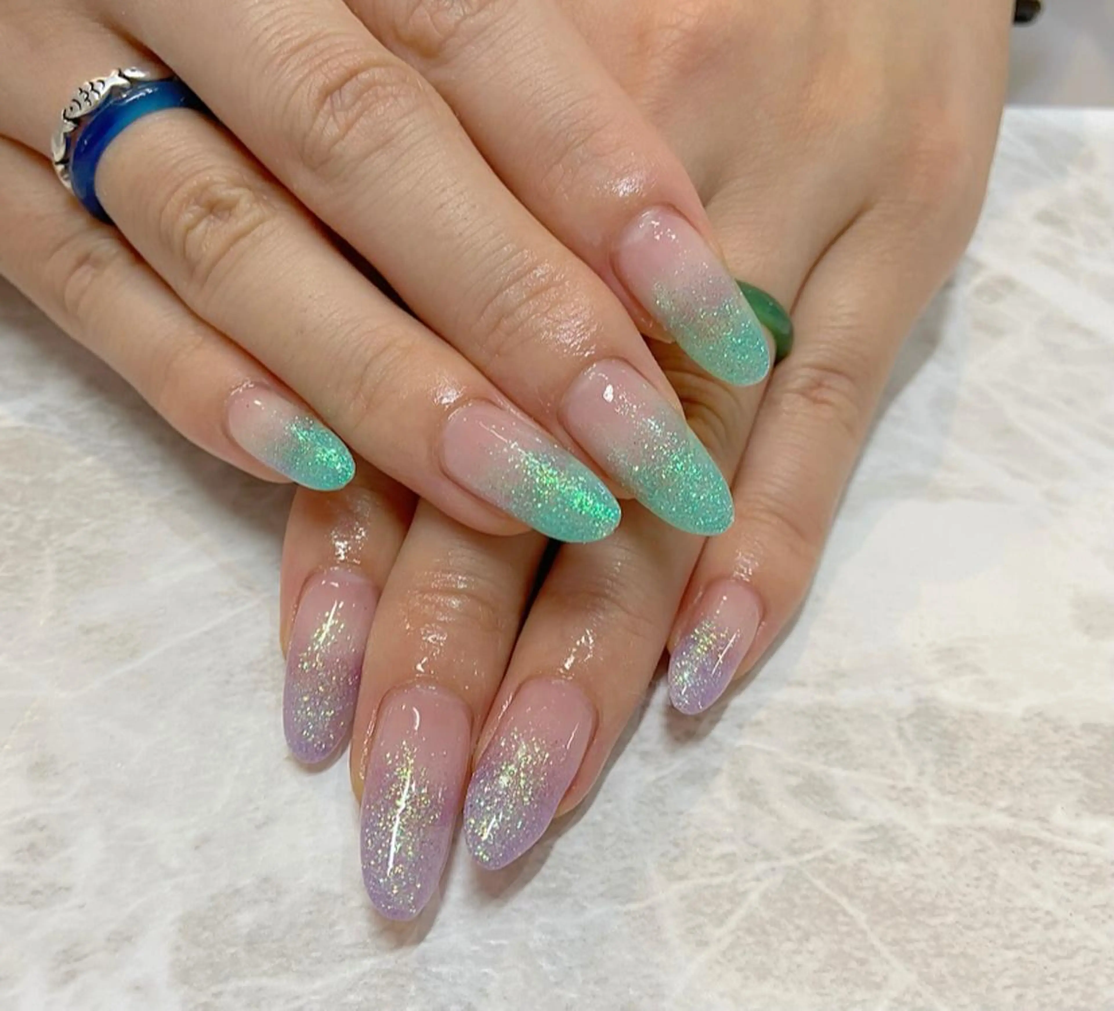 ネイル パープル 🧸熊谷 かほ🧸のネイルデザイン