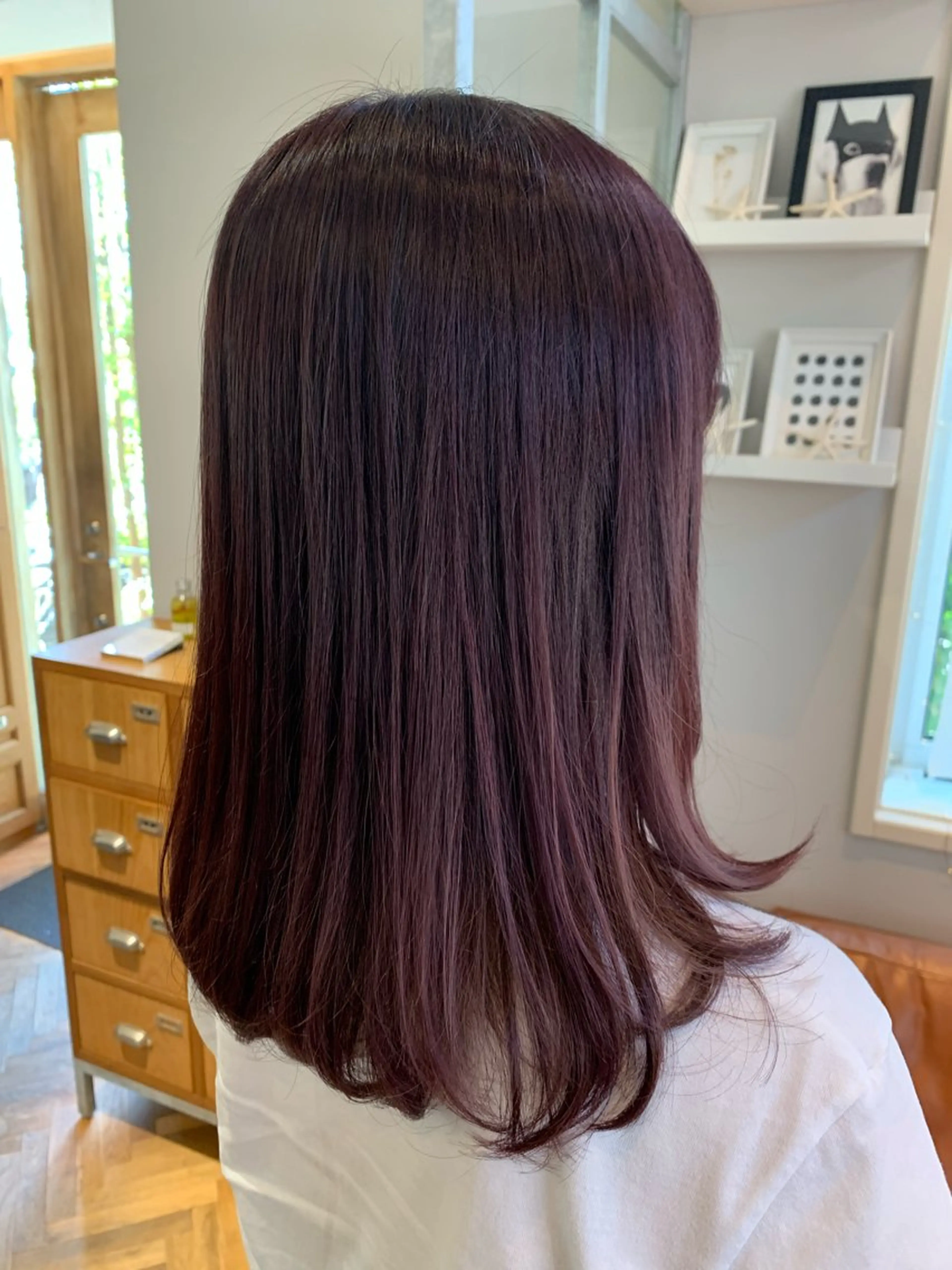セミロング トリートメント カット 縮毛矯正 トリートメント 幡野 葵のヘアスタイル