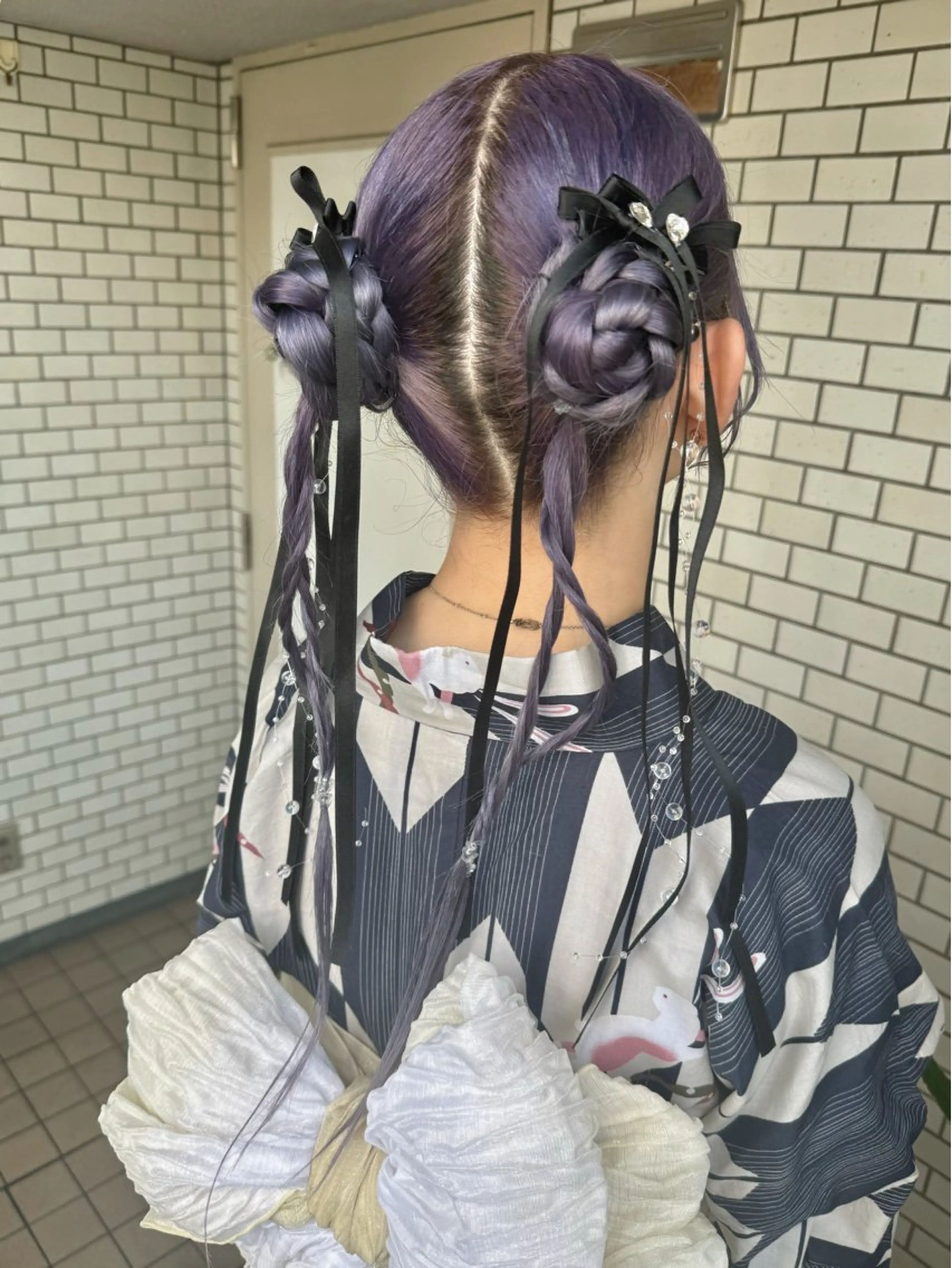 ロング ヘアアレンジ お団子ヘア デート 韓国風ヘア ヘアセット 🎀表参道ヘアメイク /nene/韓国🎀のヘアスタイル