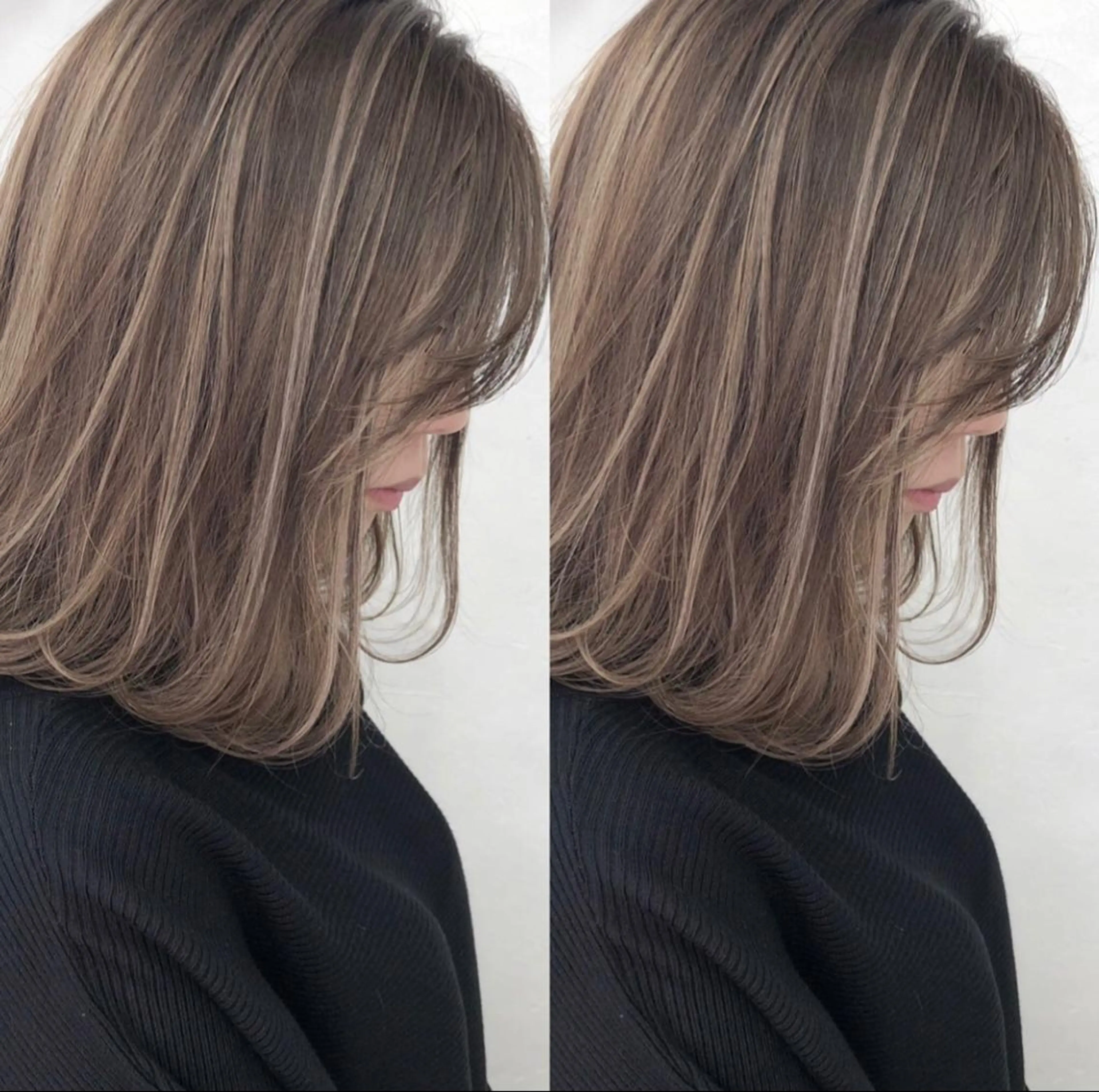 ミディアム カラー カット ヘアカラー ❤️ダブルカラー 髪質改善❤️SAYAのヘアスタイル