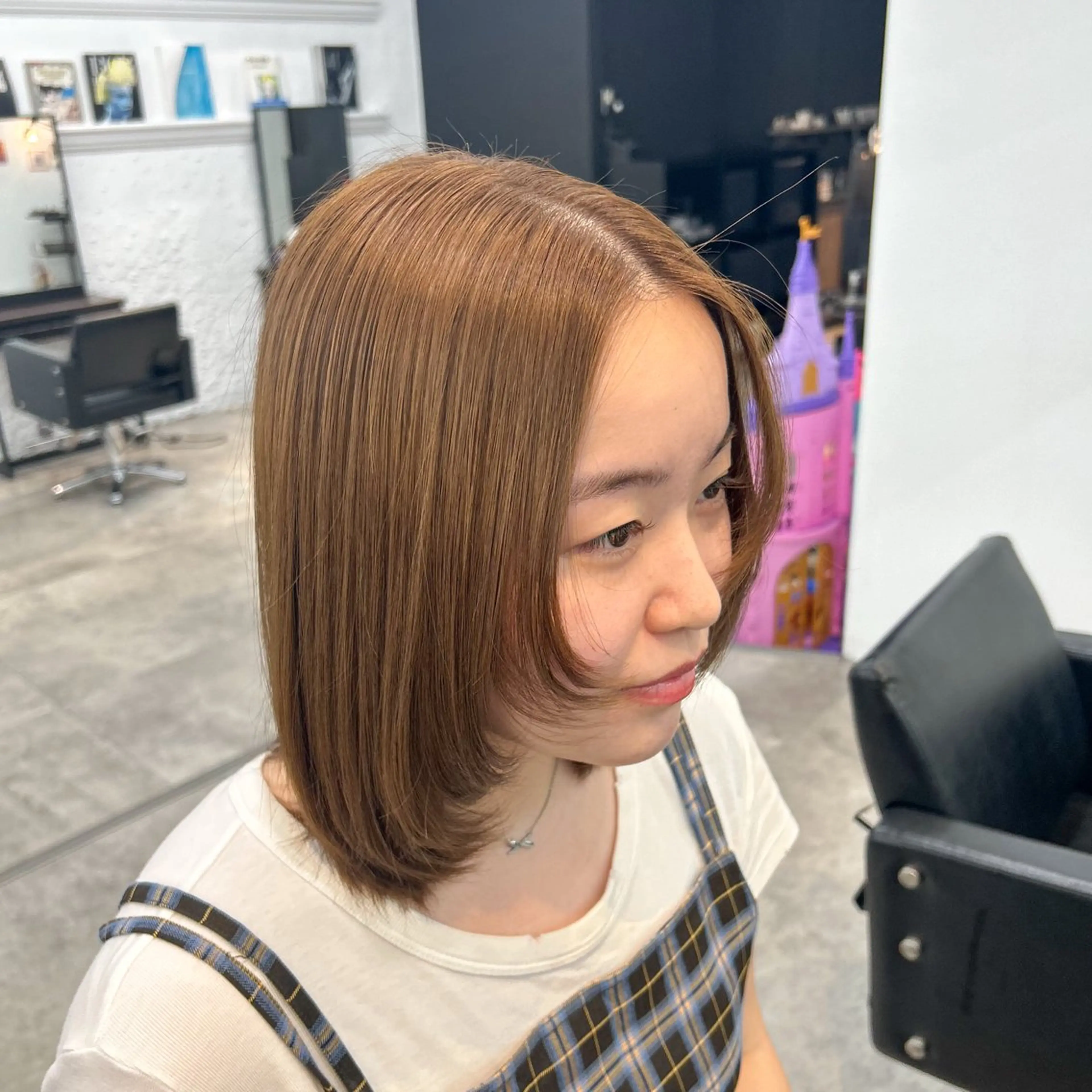カラー ヘアカラー トリートメント 💟艶カラー・トリー トメント/リサ🤍のヘアスタイル