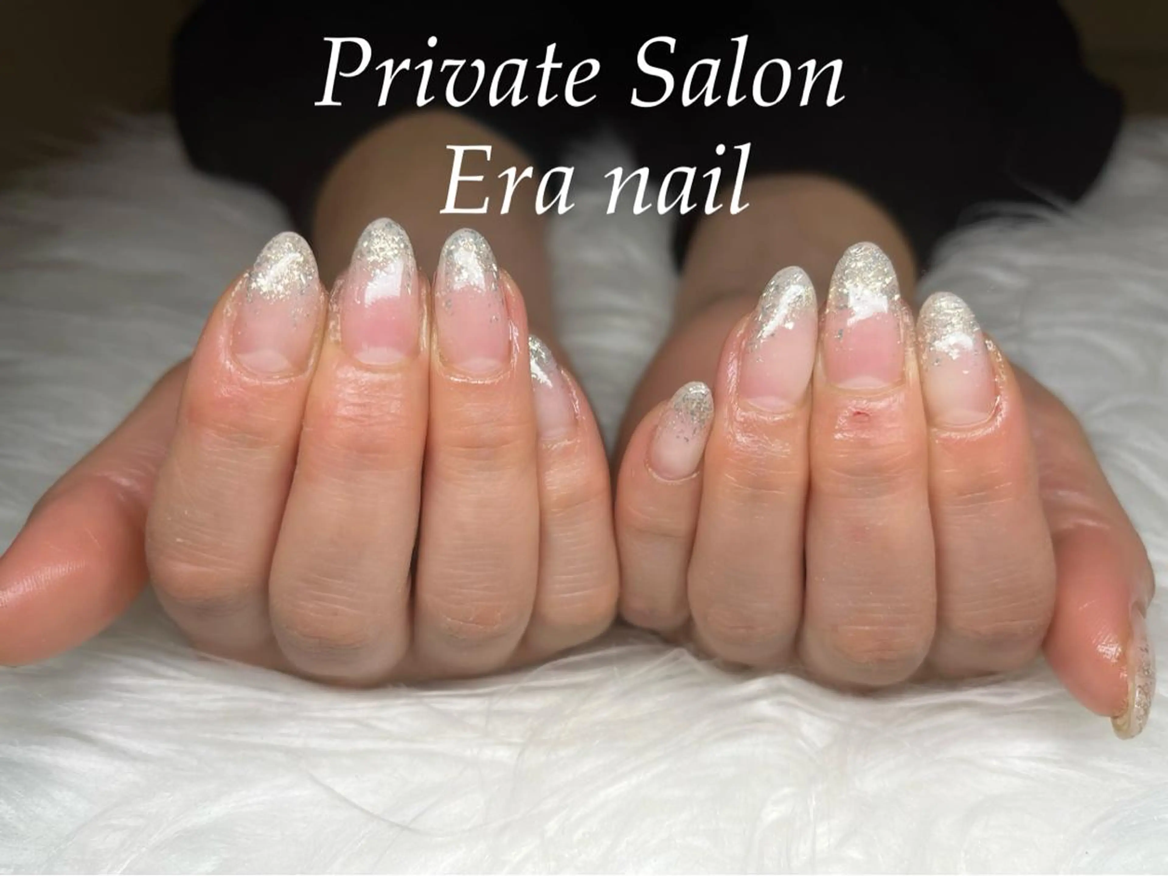 ネイル グラデーション ラメ(グリッター) ラメグラデーション ハンドネイル Era nailのネイルデザイン