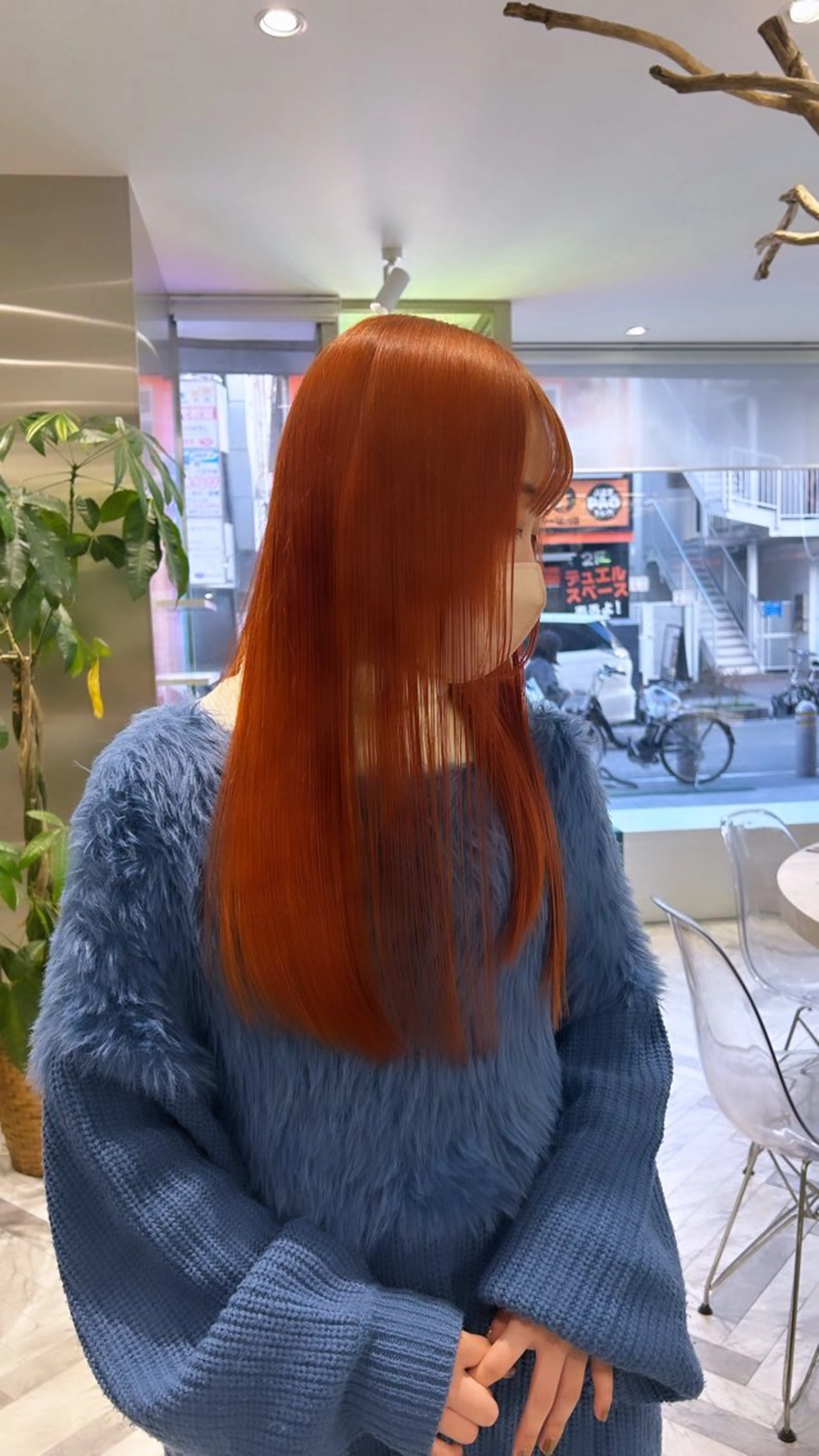ロング カラー ヘアカラー シャドウパーマ/ スパイキーショートのヘアスタイル