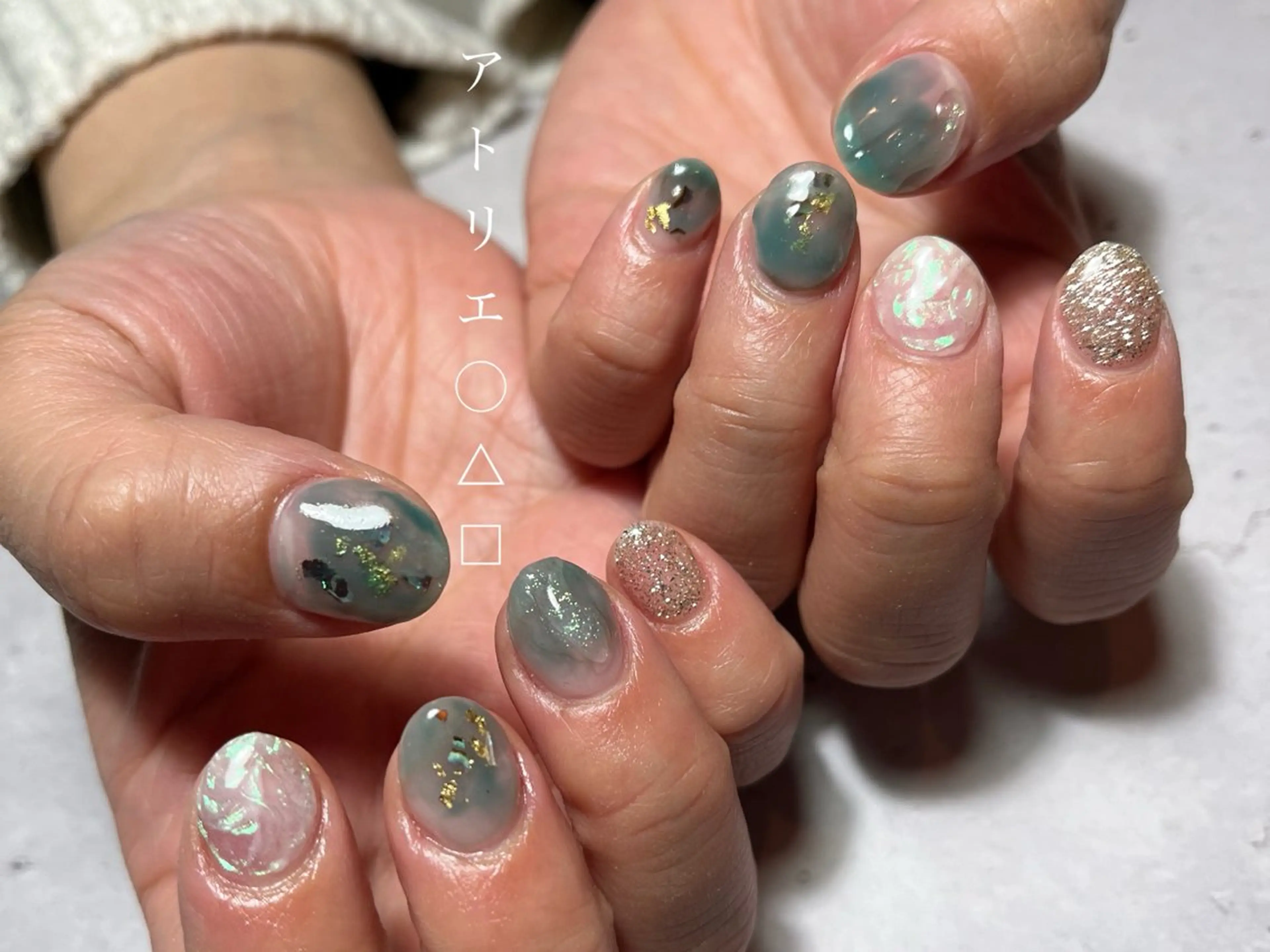 ネイル ハンドネイル アトリエ ○△□のネイルデザイン