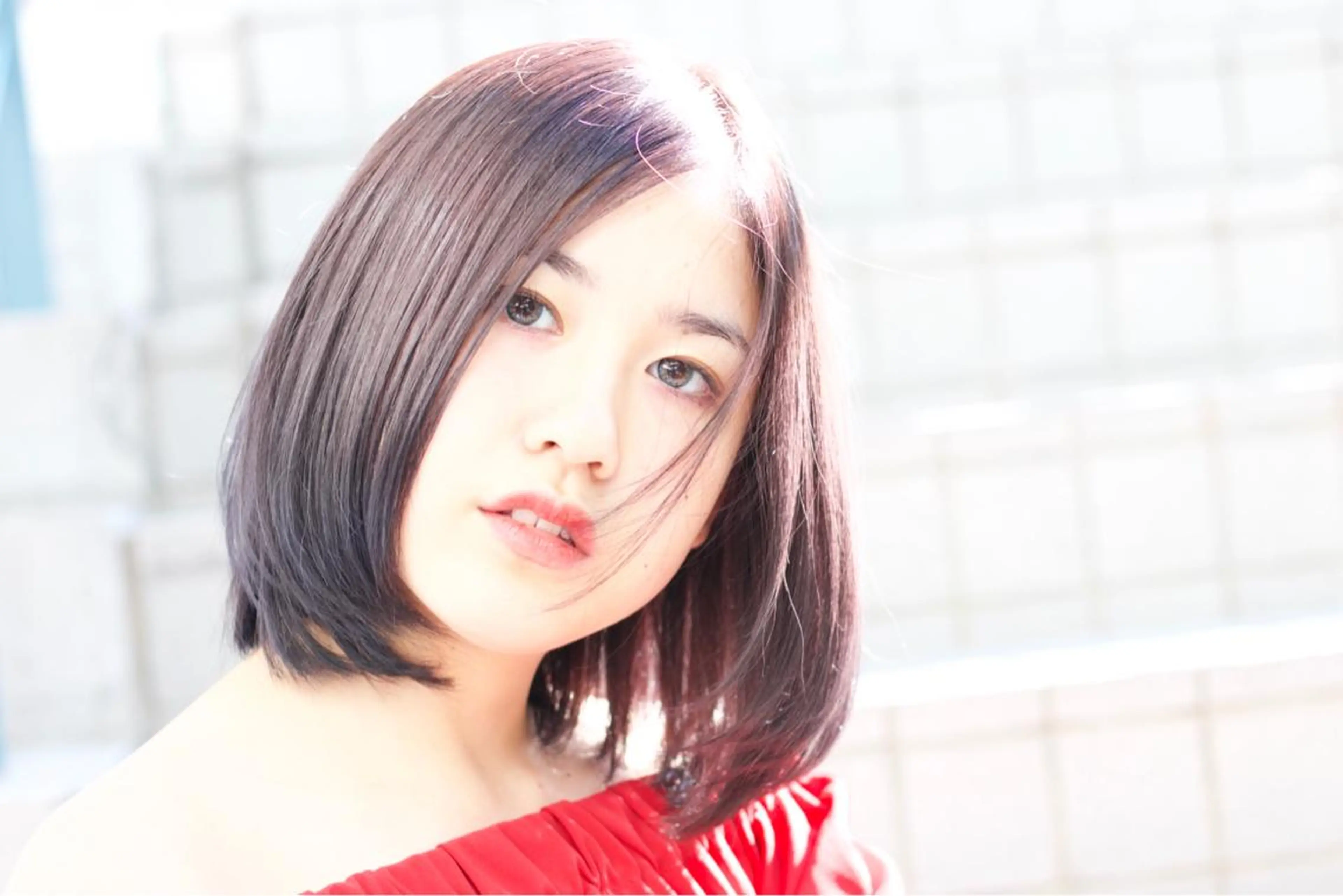 ミディアム パープルカラー 杉若 利彦のヘアスタイル