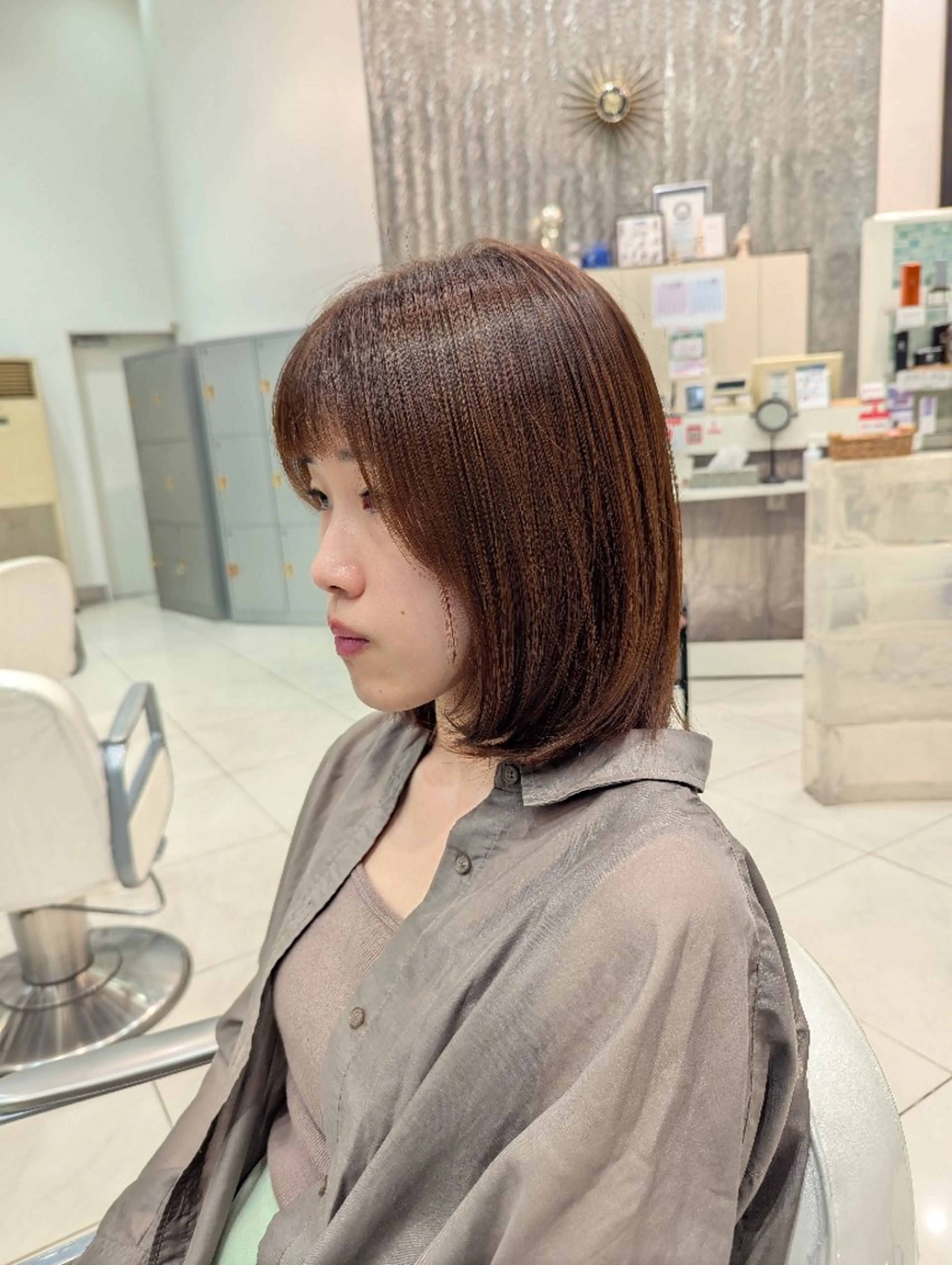 ミディアム カラー 艶カラー✨ 上村保幸のヘアスタイル