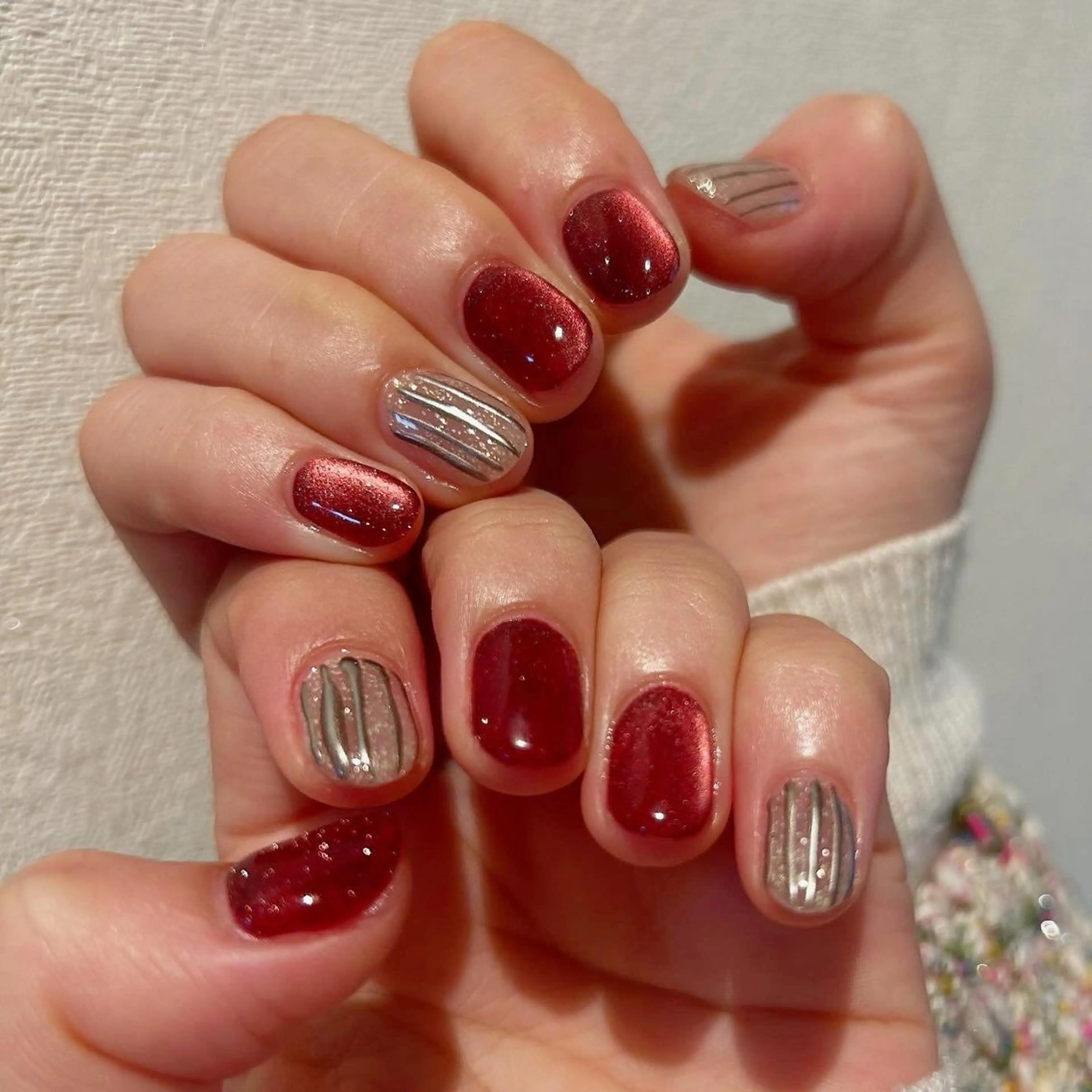 ネイル 冬ネイル クリスマス ハンドネイル nailsalon magentaのネイルデザイン