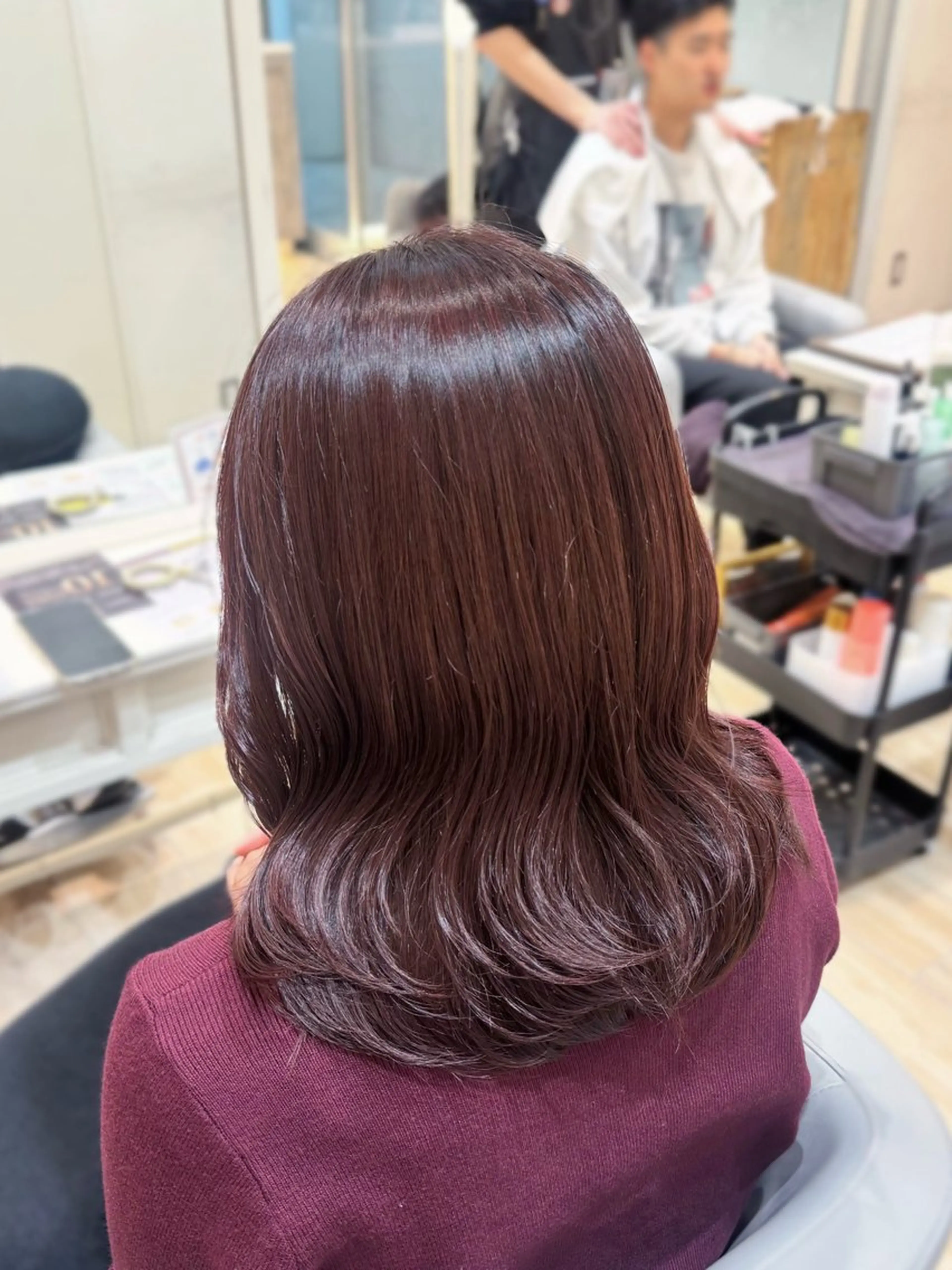 ミディアム カラー 成田 悠里【鶴見 BONECCA】のヘアスタイル