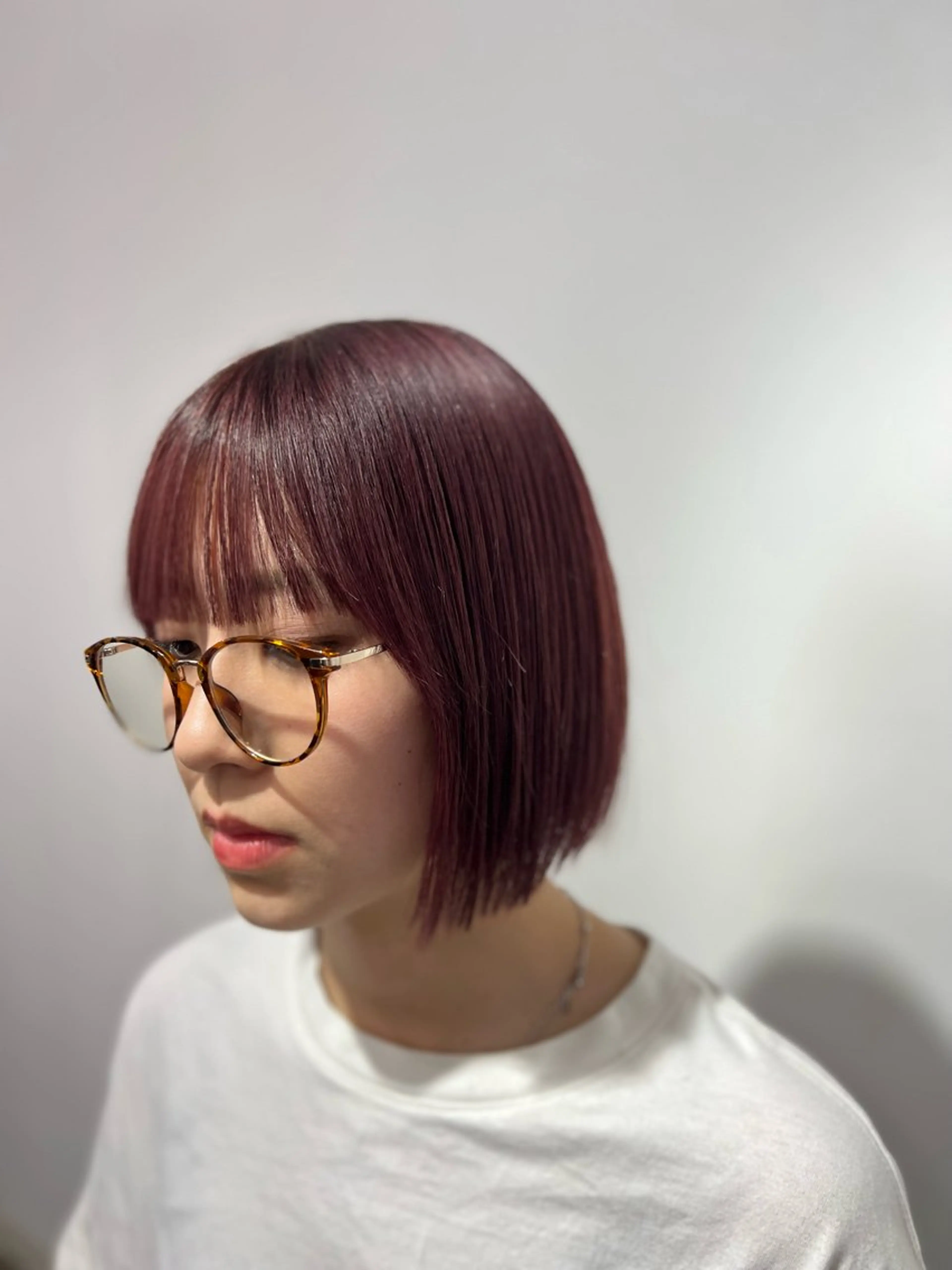 ショート カラー ダブルカラー ラベンダーカラー ピンクカラー ピンクラベンダー 神戸ボブ✂️ ioe三宮/田 伸佳のヘアスタイル